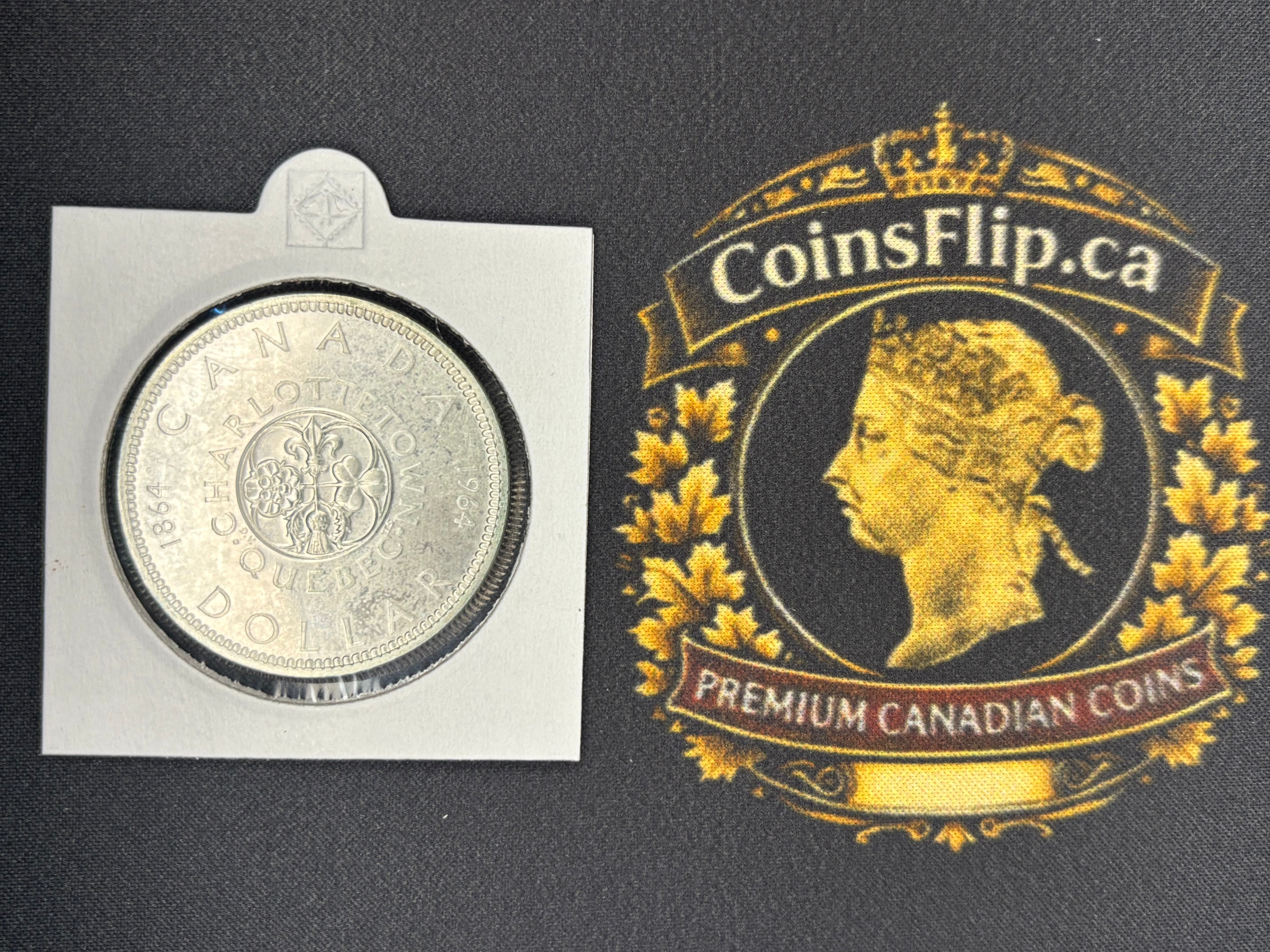Canadian Silver Coin - Dollar - 1964 UNC