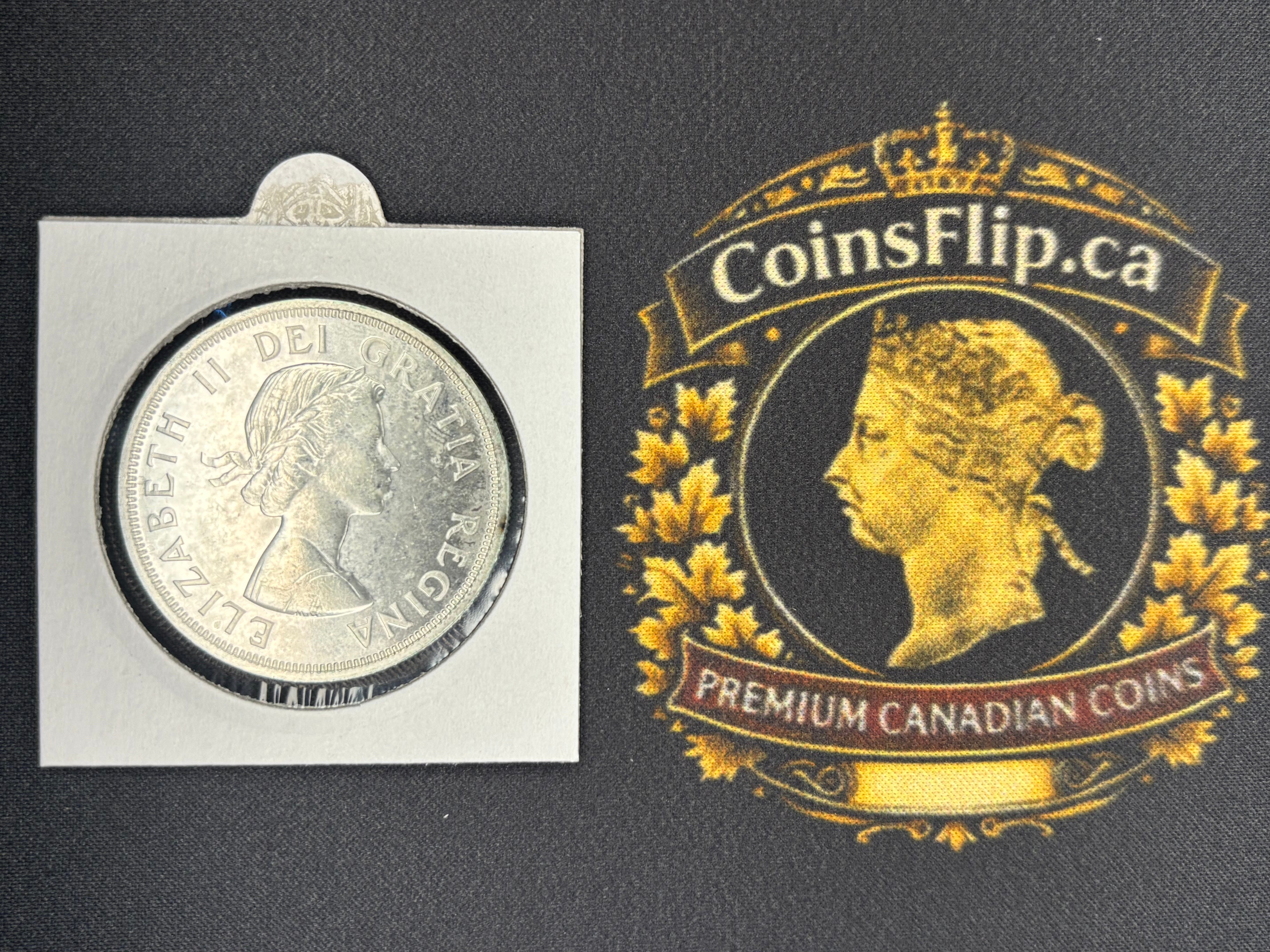 Canadian Silver Coin - Dollar - 1964 UNC