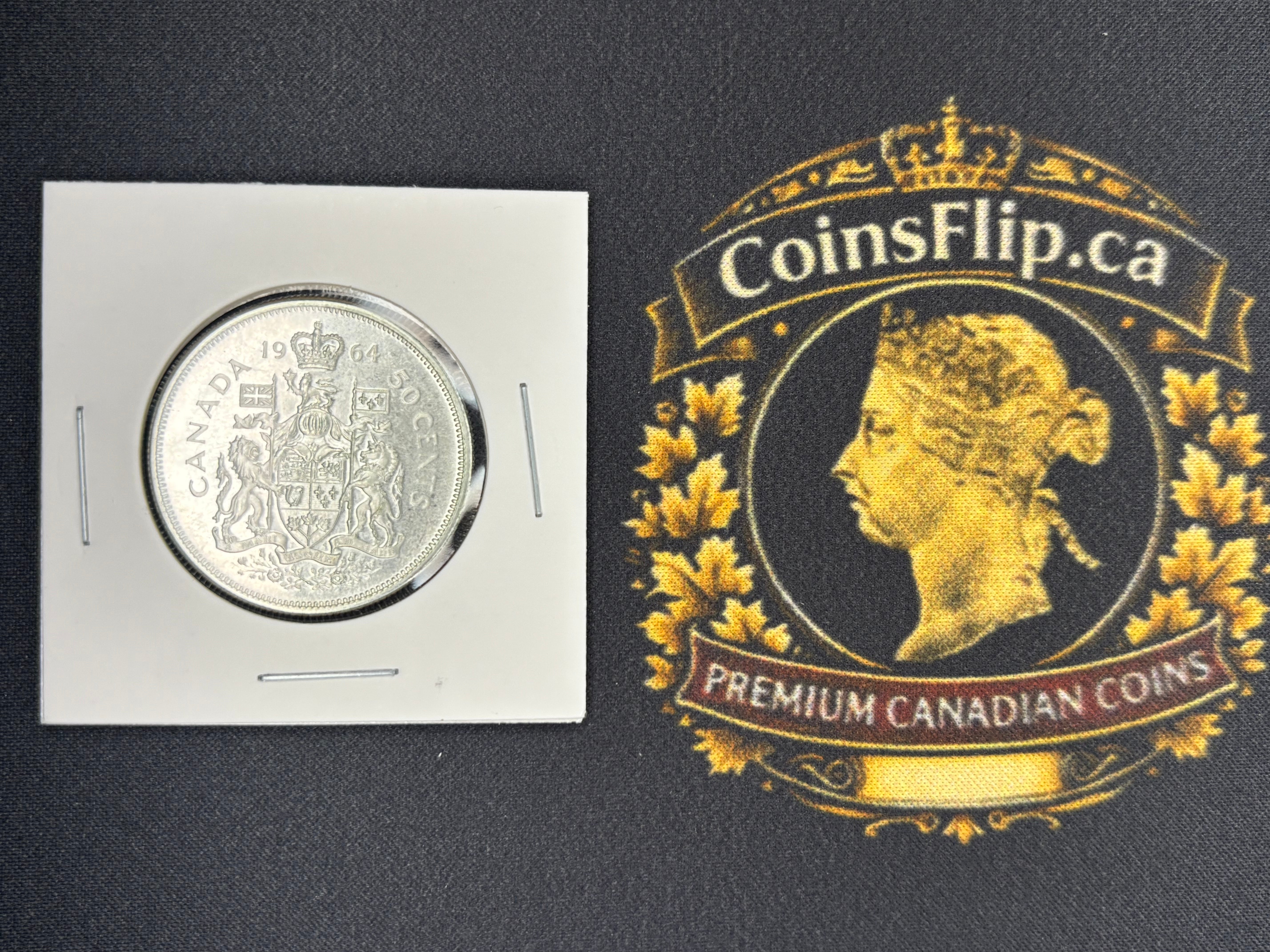 Canada Silver Coin - 50 cents - 1964 UNC