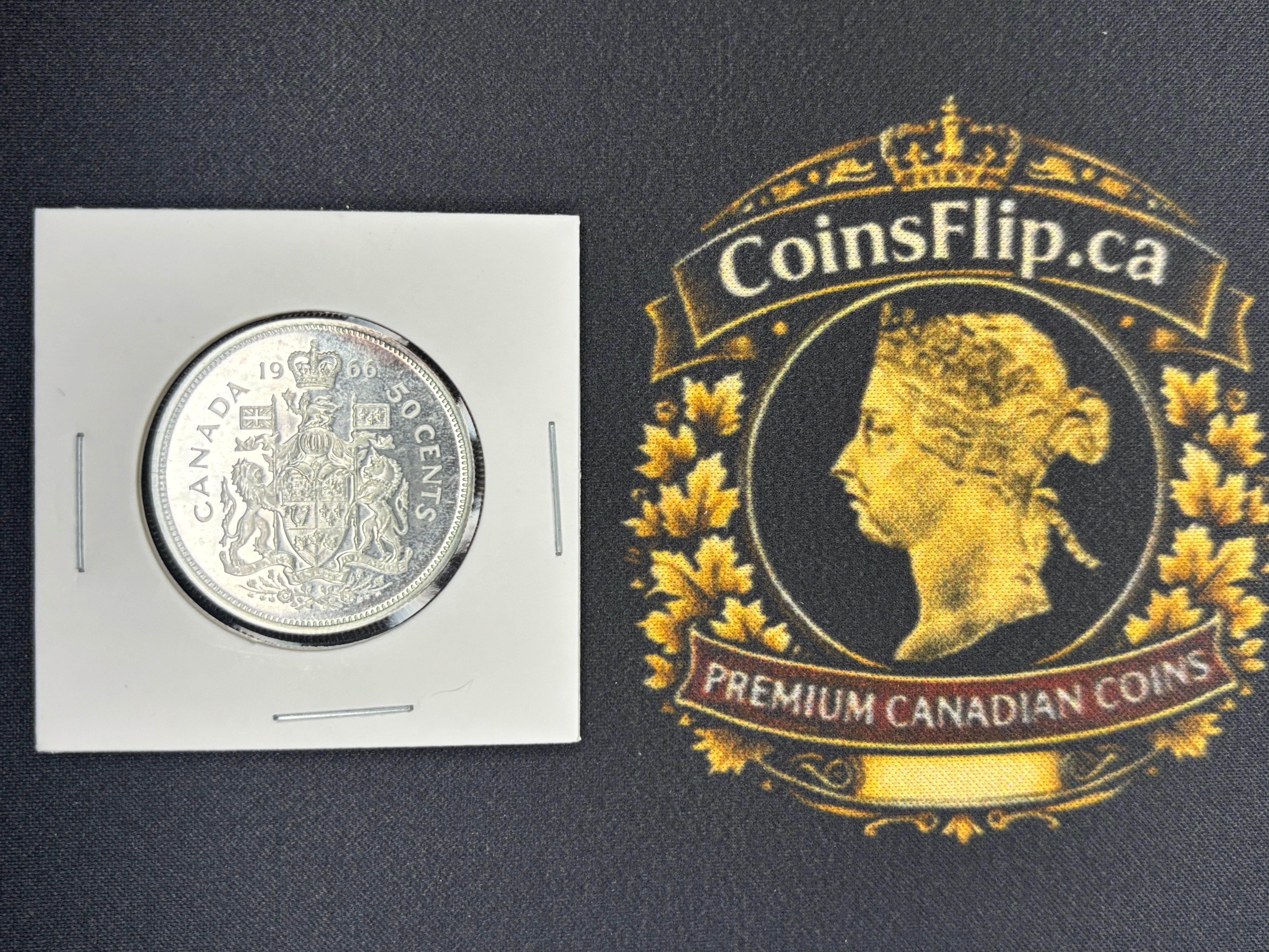 Canada Silver Coin - 50 cents - 1966 UNC