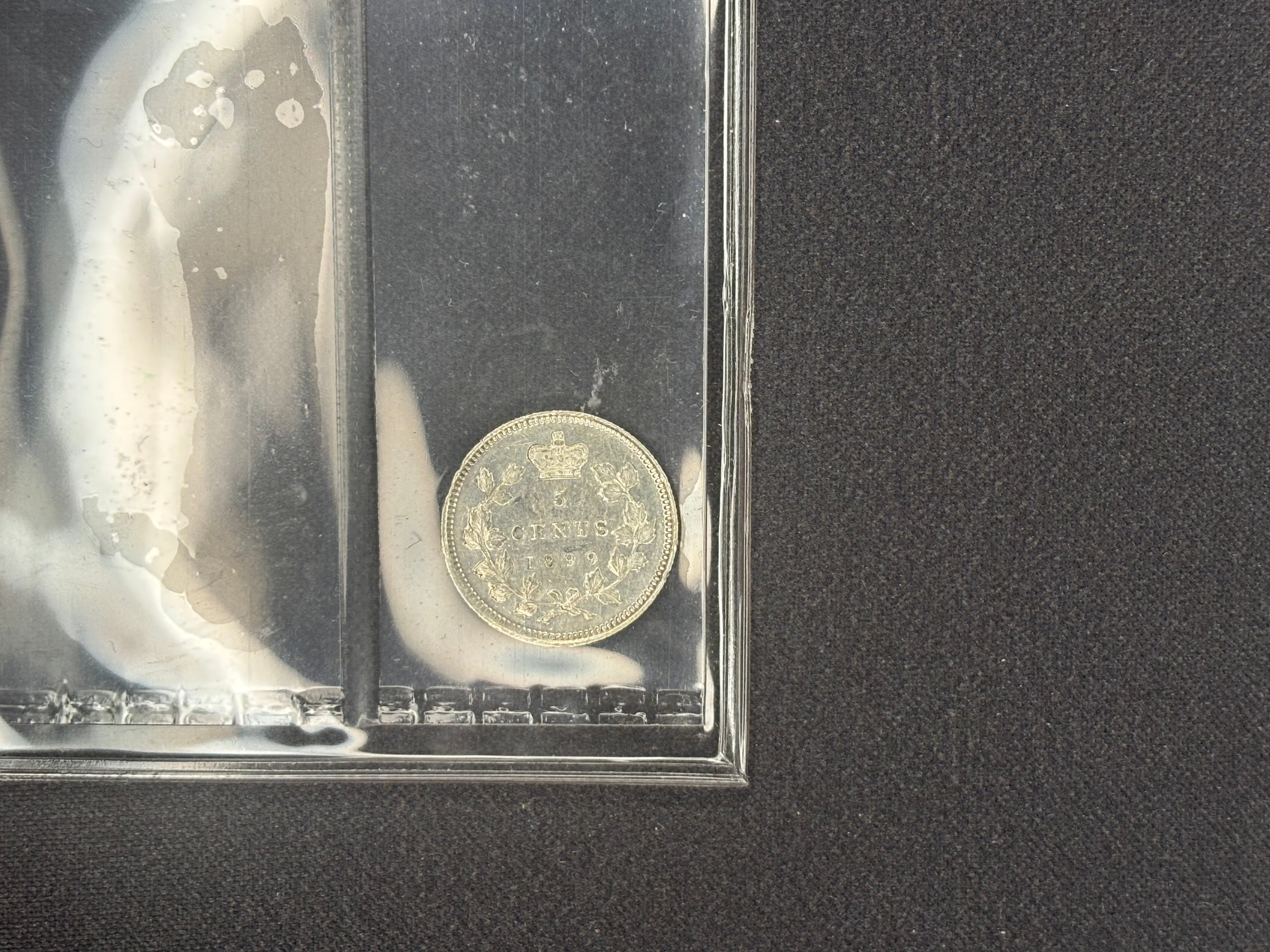 Canada Silver Coin- 5 cents - 1899 ICCS EF40