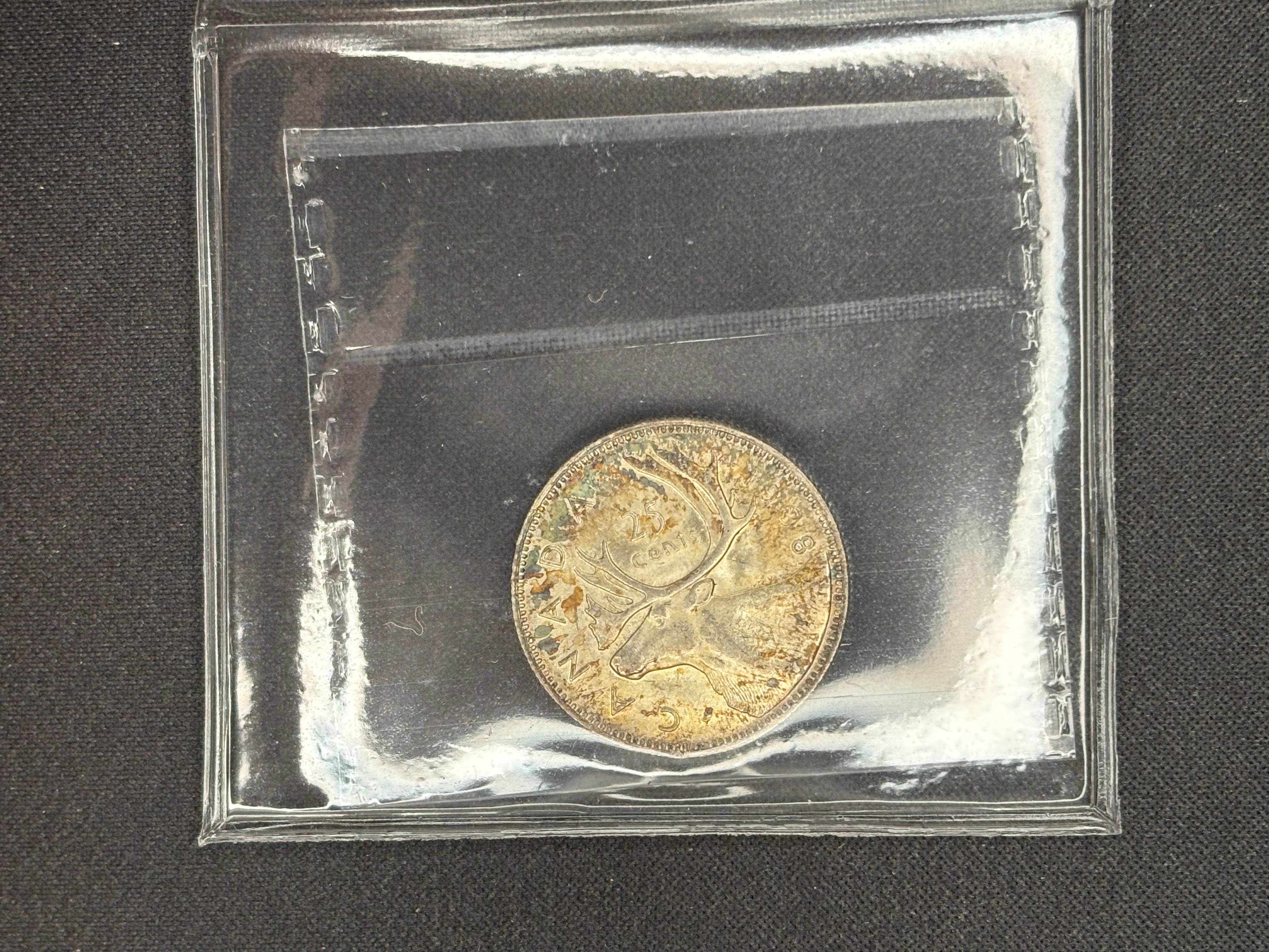 Canadian Silver Coin - 25 cents - 1938 MS63 ICCS