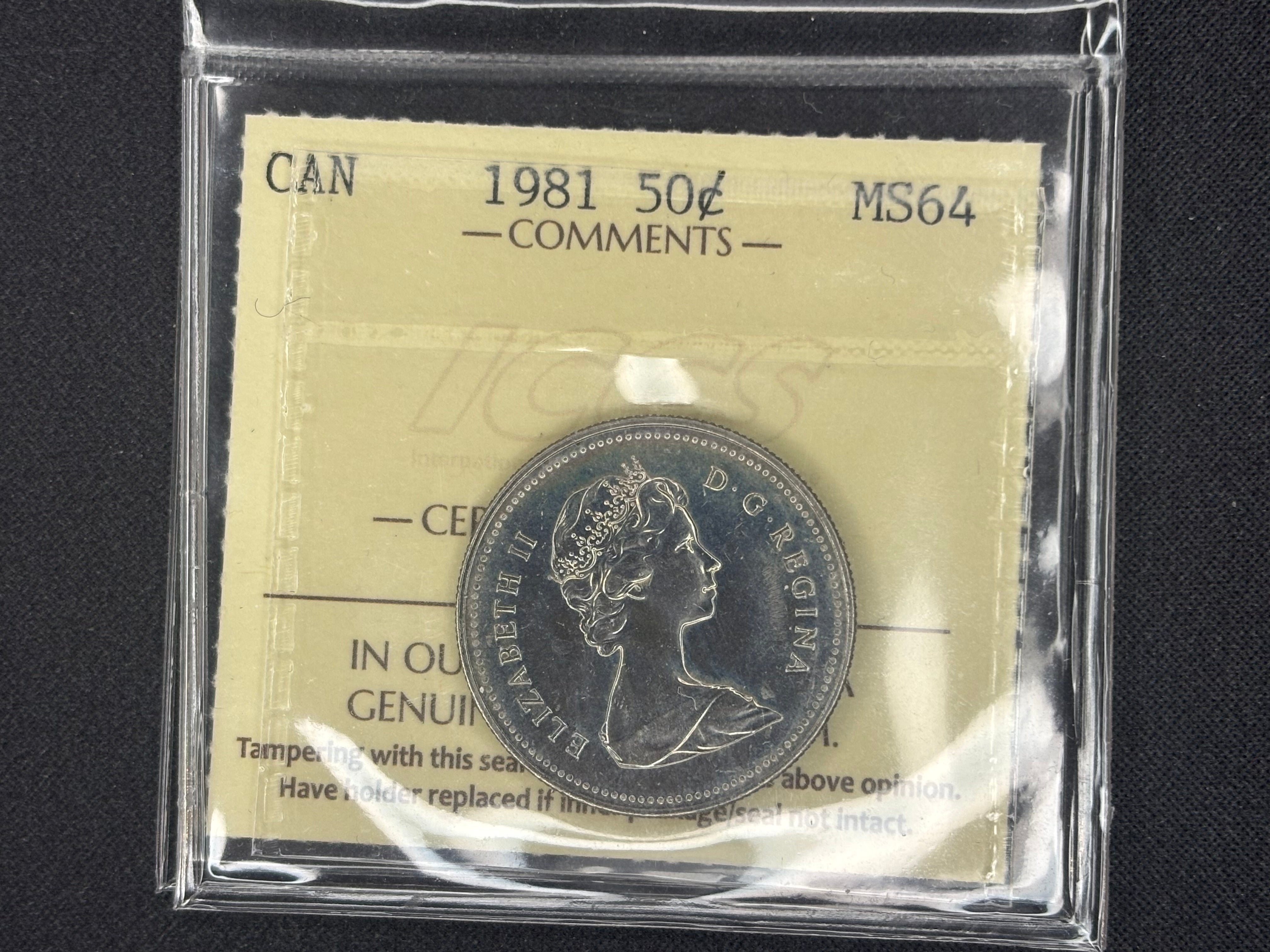 Canadian Coin - 50 cents - 1981 MS64
