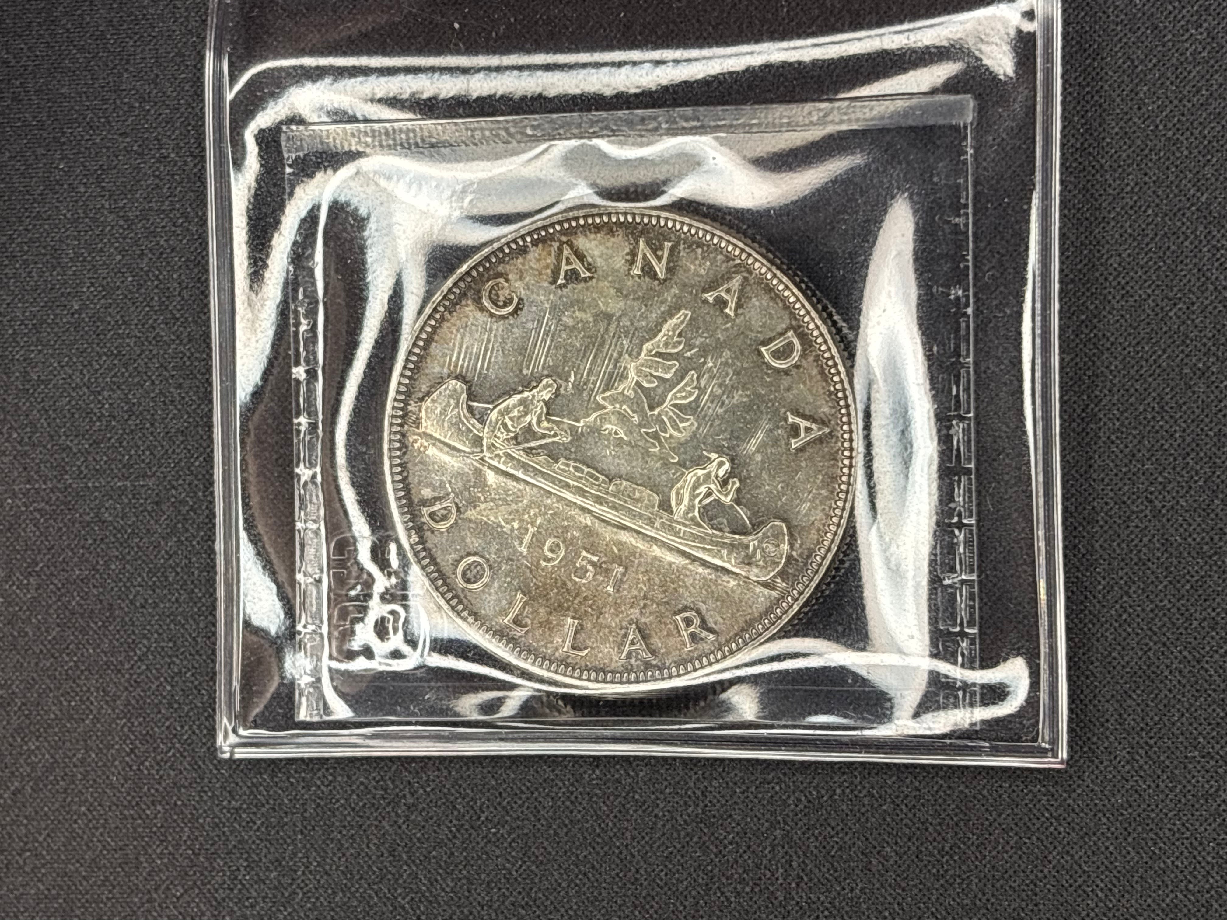 Canadian Silver Coin - Dollar - 1951 MS62 CCCS