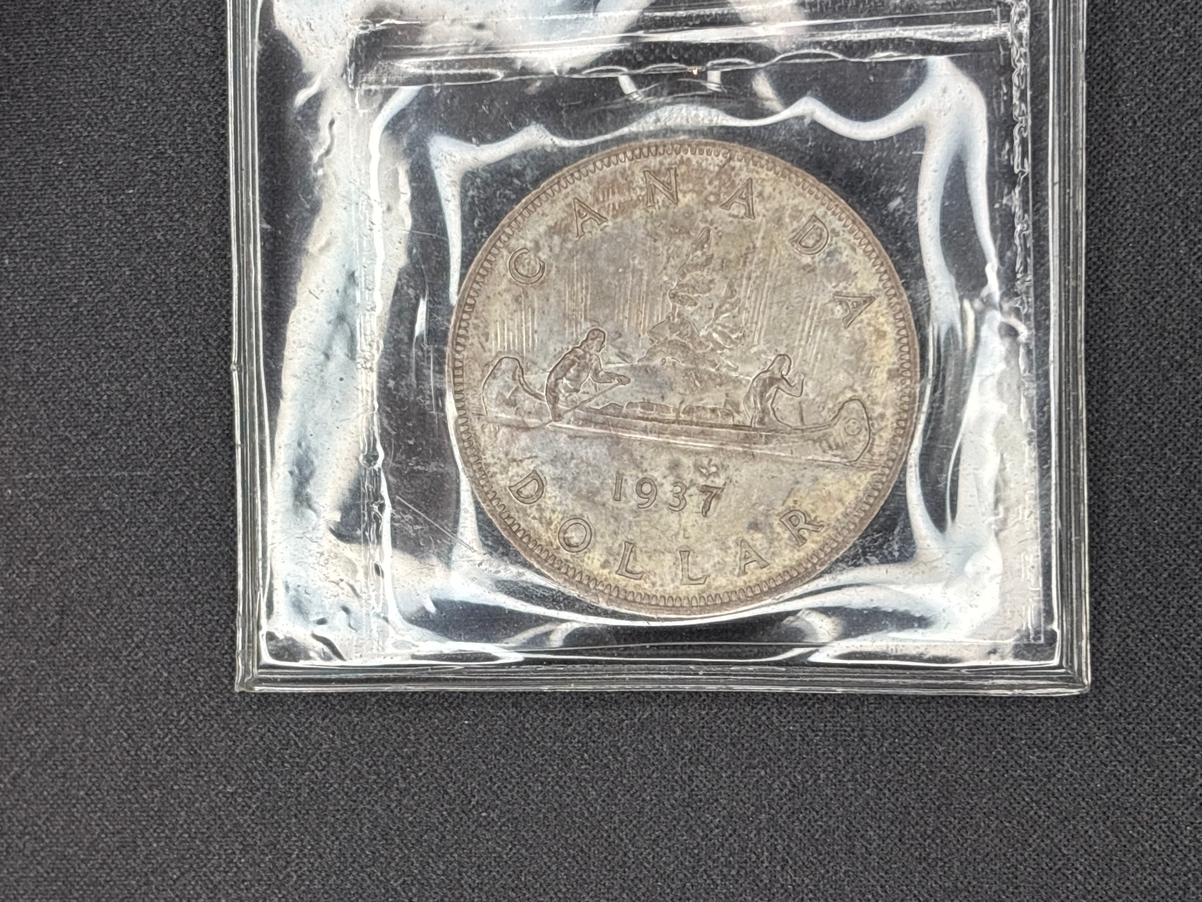 Canadian Silver Coin - Dollar - 1937 MS64 ICCS
