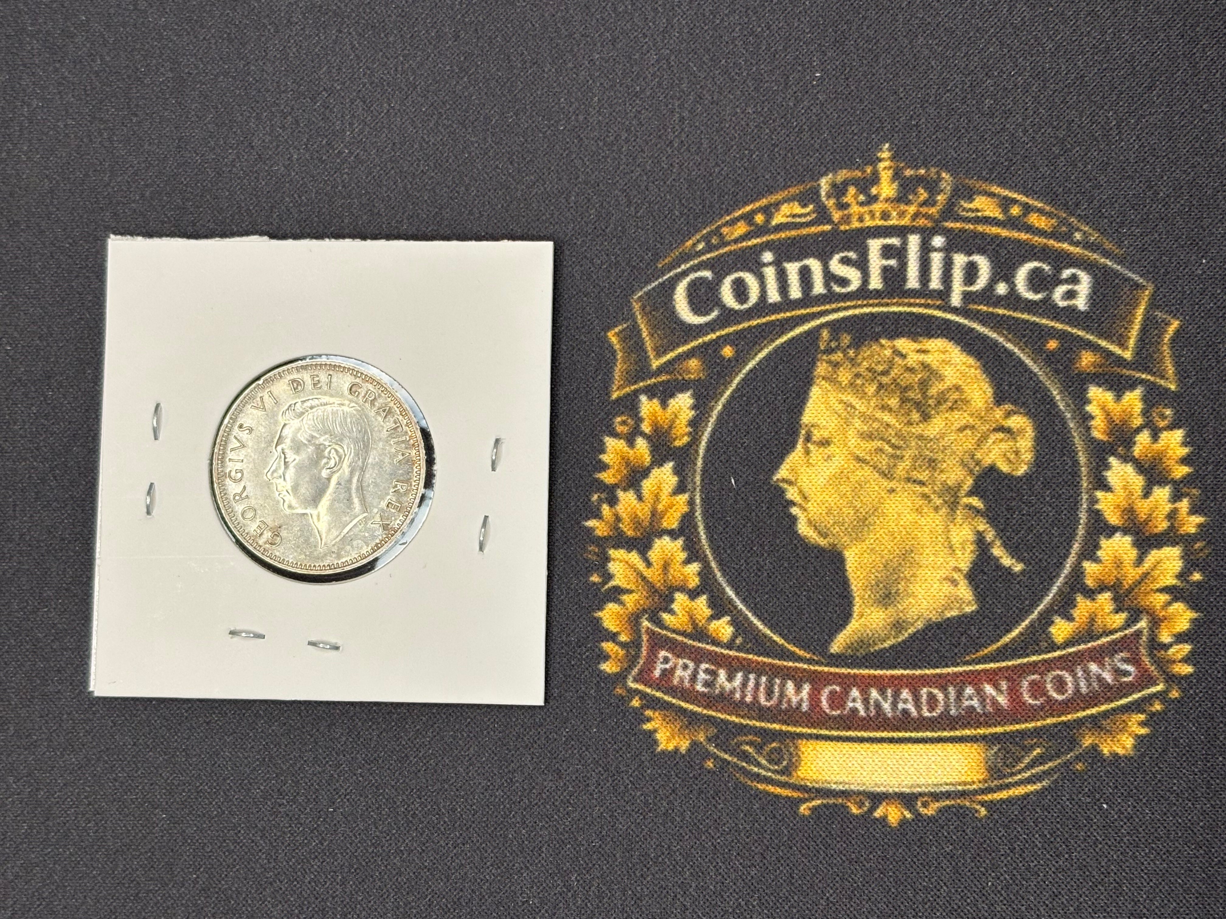 Canadian Silver Coin - 25 cents - 1951 AU50