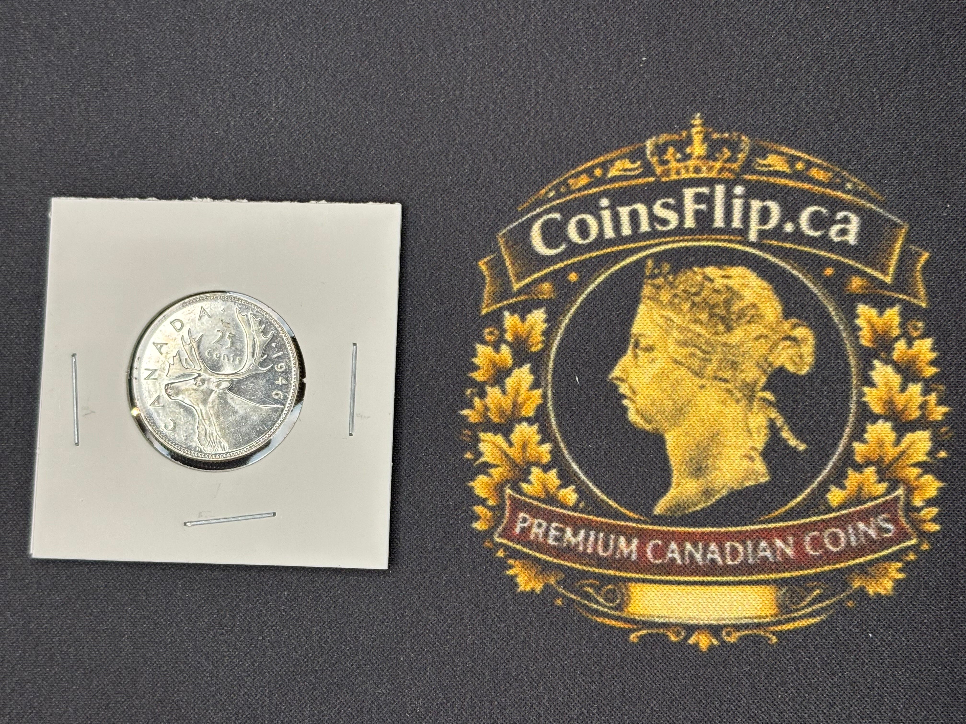 Canadian Silver Coin - 25 cents - 1946