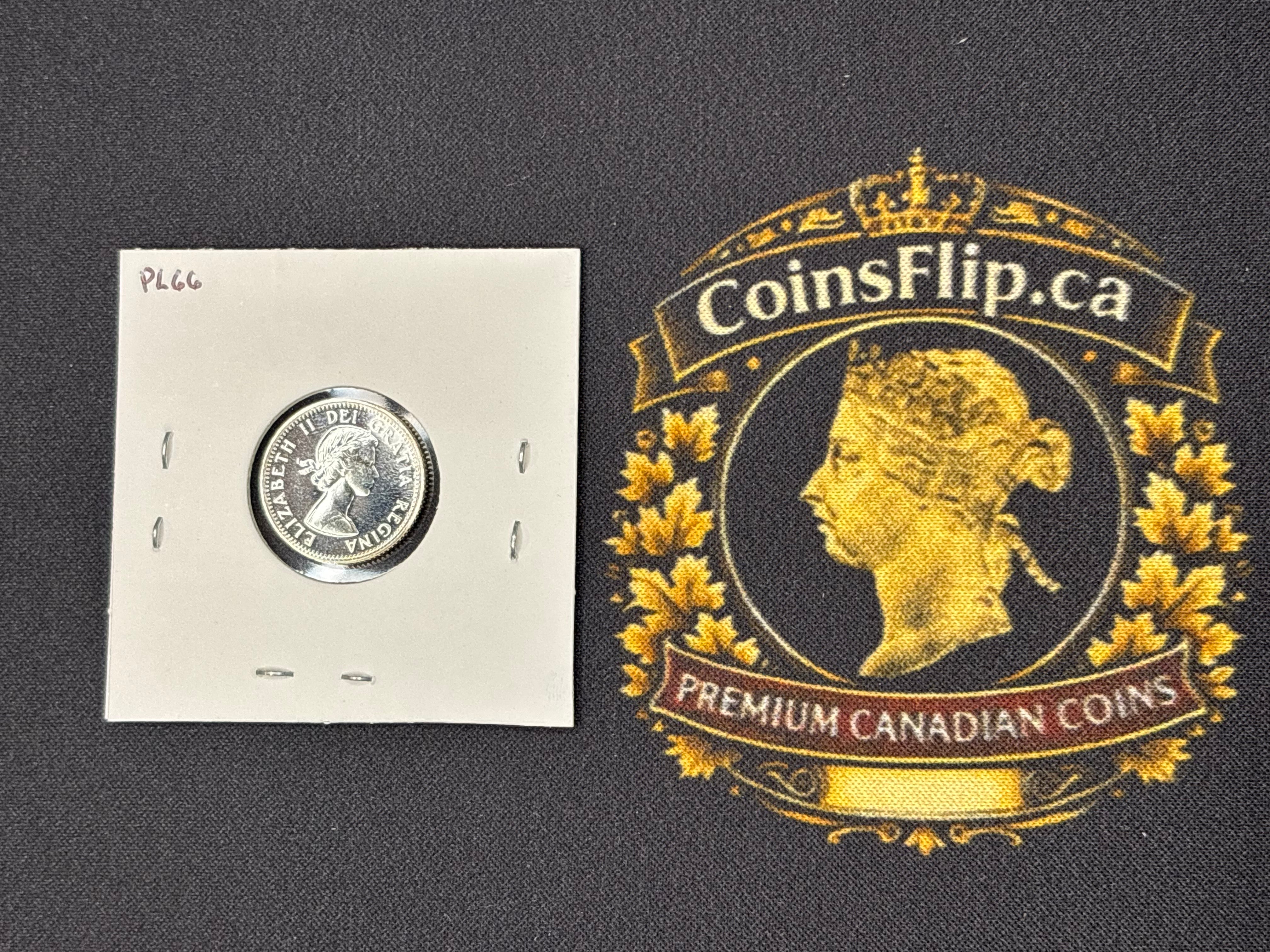 Canadian Silver Coin - 10 cents - 1962 PL66