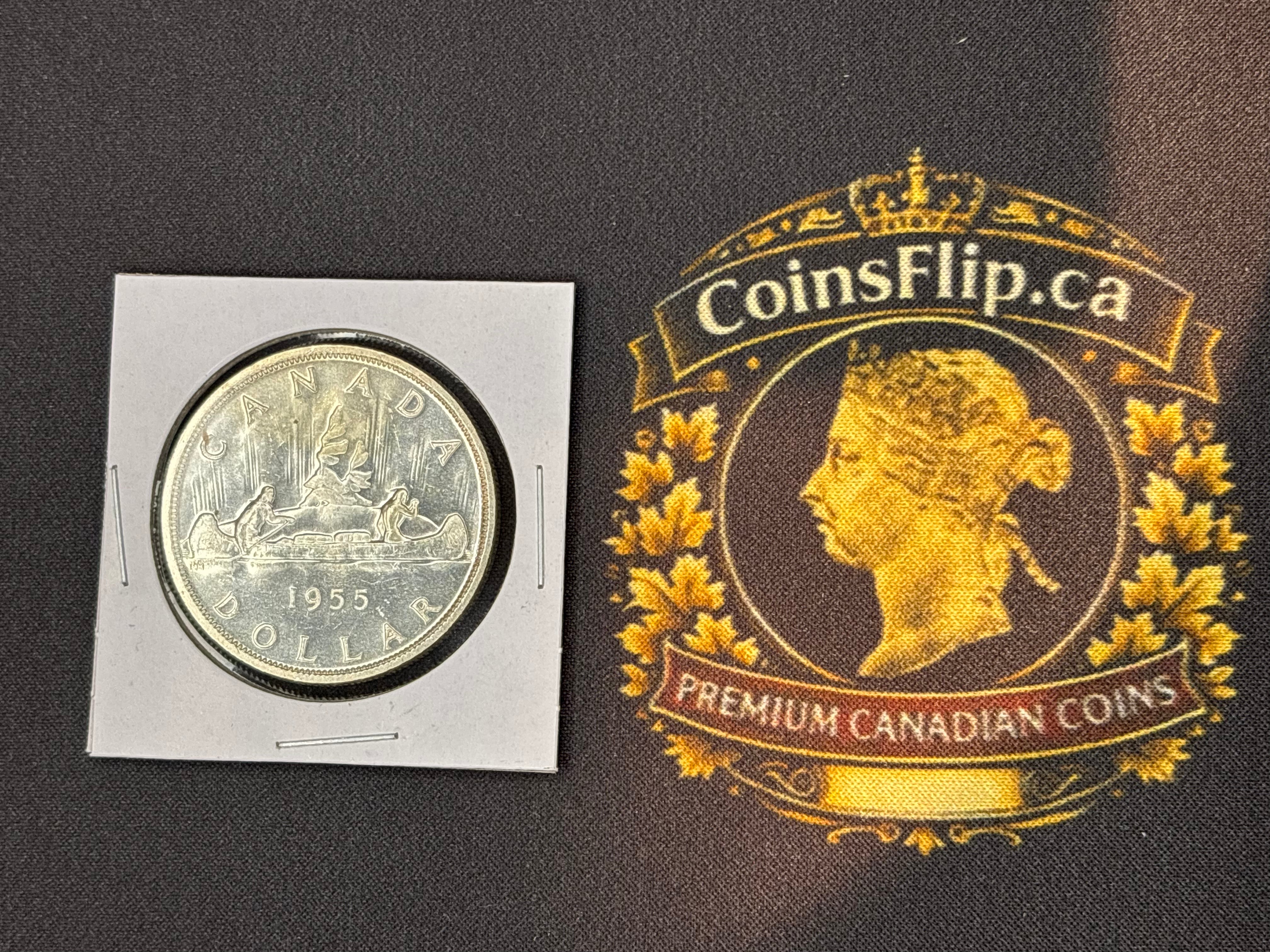 Canadian Silver Coin - Dollars - 1955