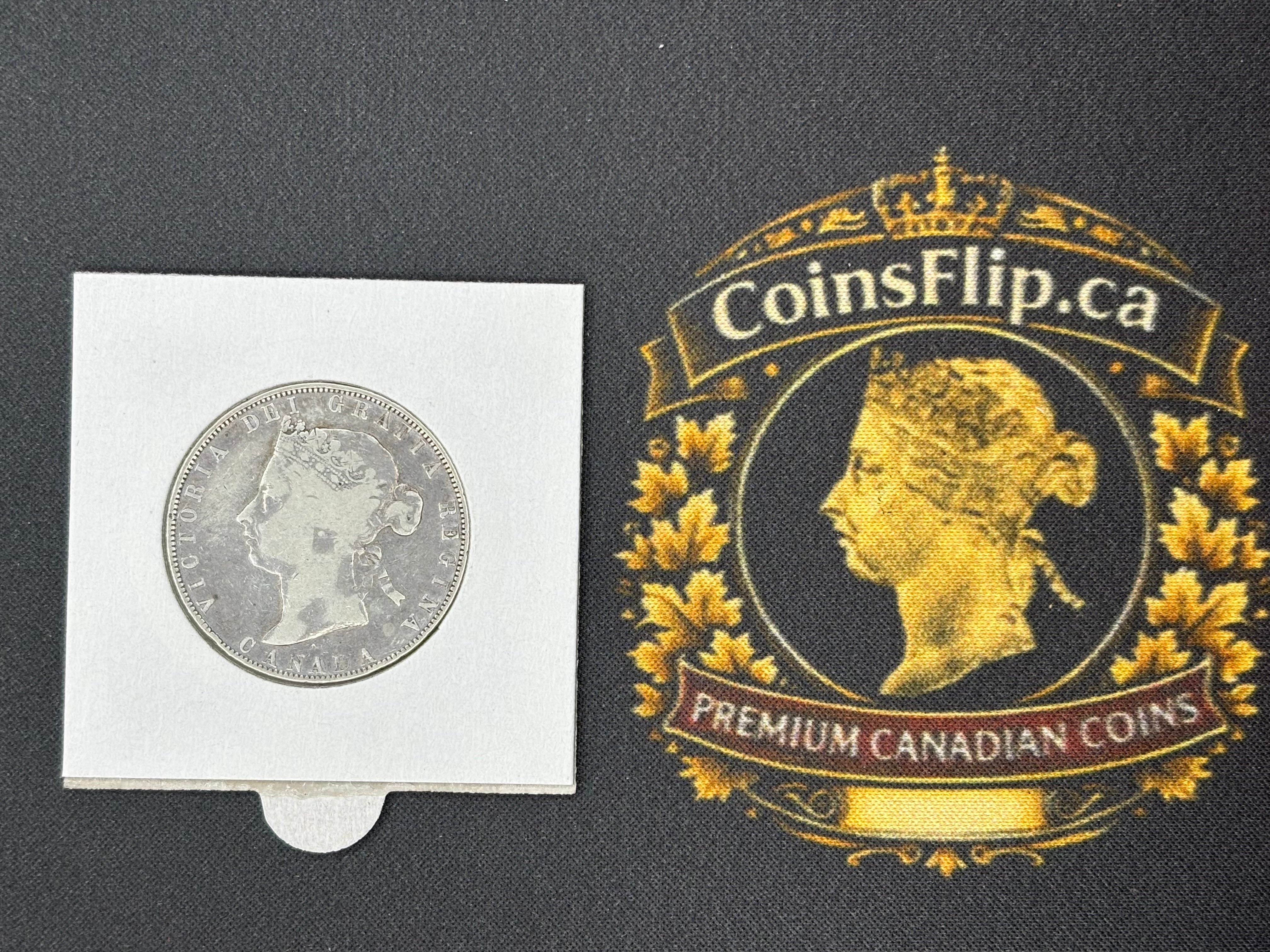 Canadian Silver Coin - 50 cents - 1890H - VG8