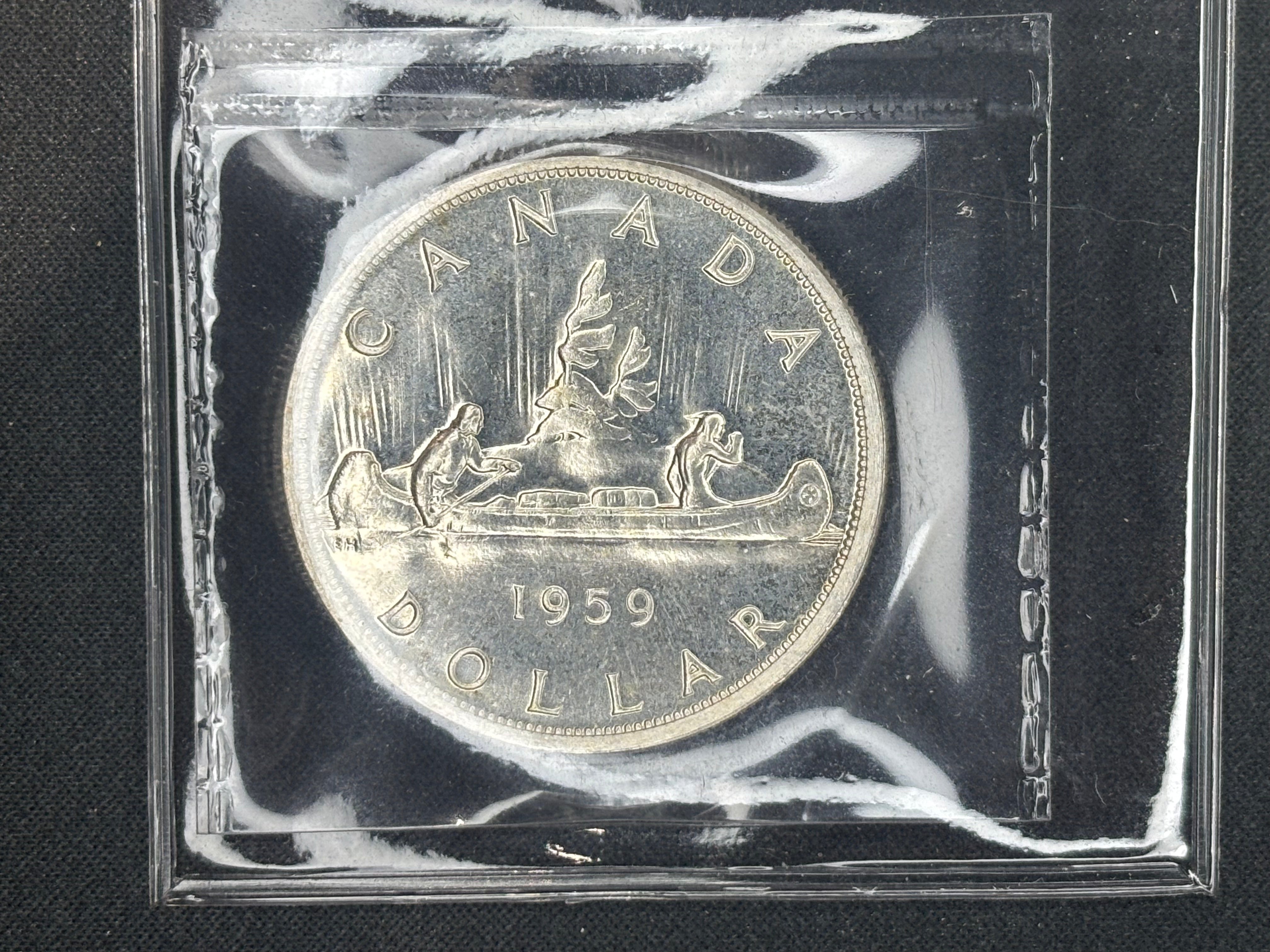 Canadian Silver Coin - Dollar - 1959 - PL64 ICCS