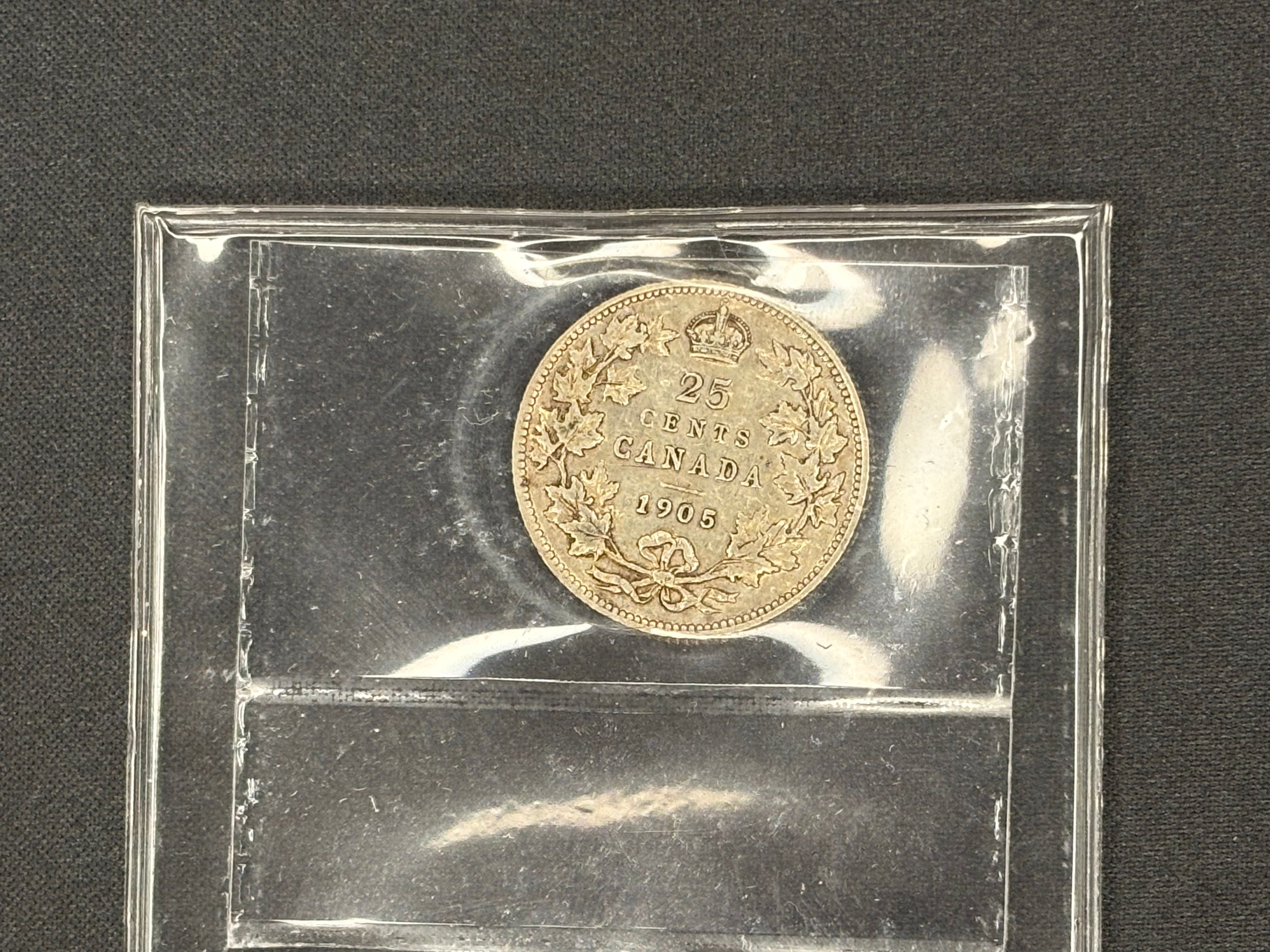Canadian Coin - 25 cents - 1905 - VF30 ICCS