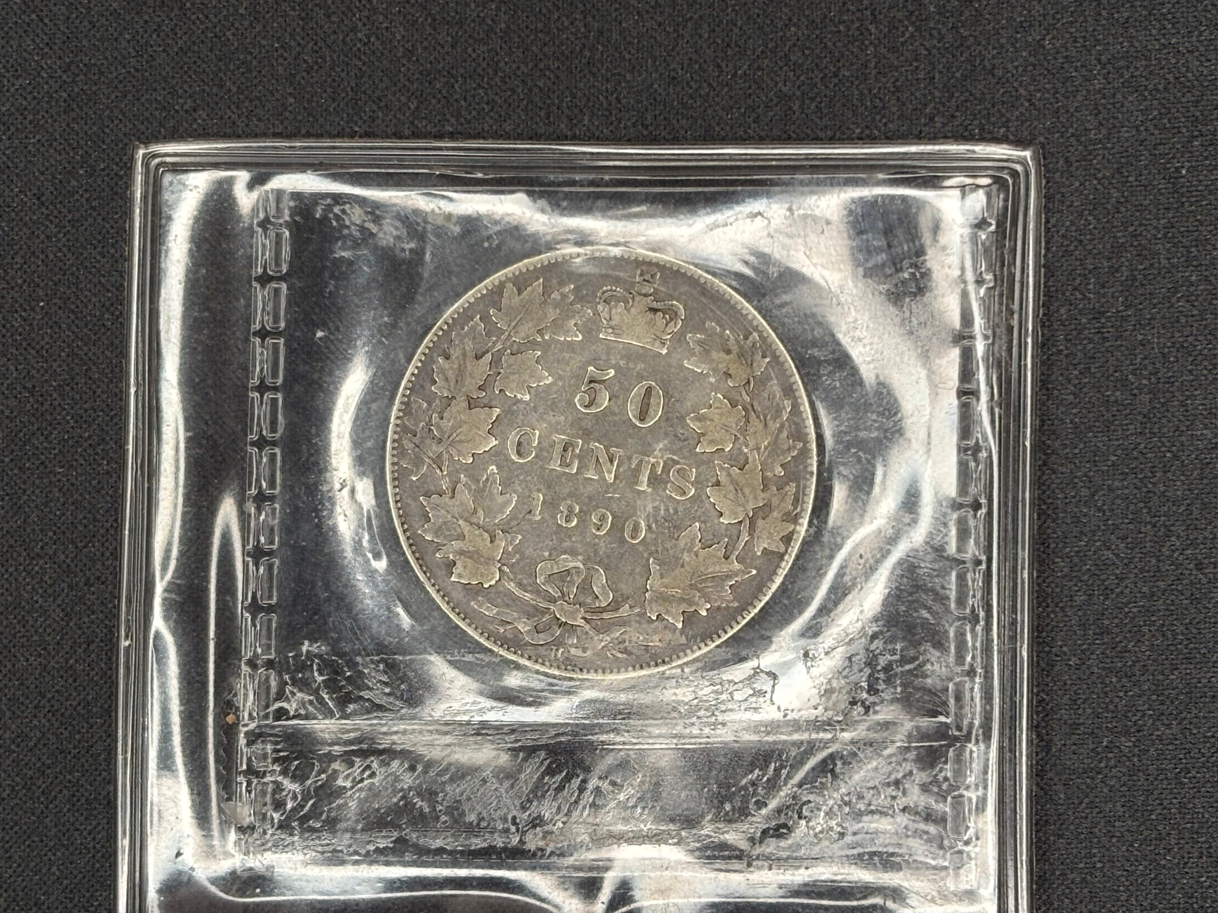 Key date Canadian Silver Coin - 50 cents - 1890H - VG10 ICCS