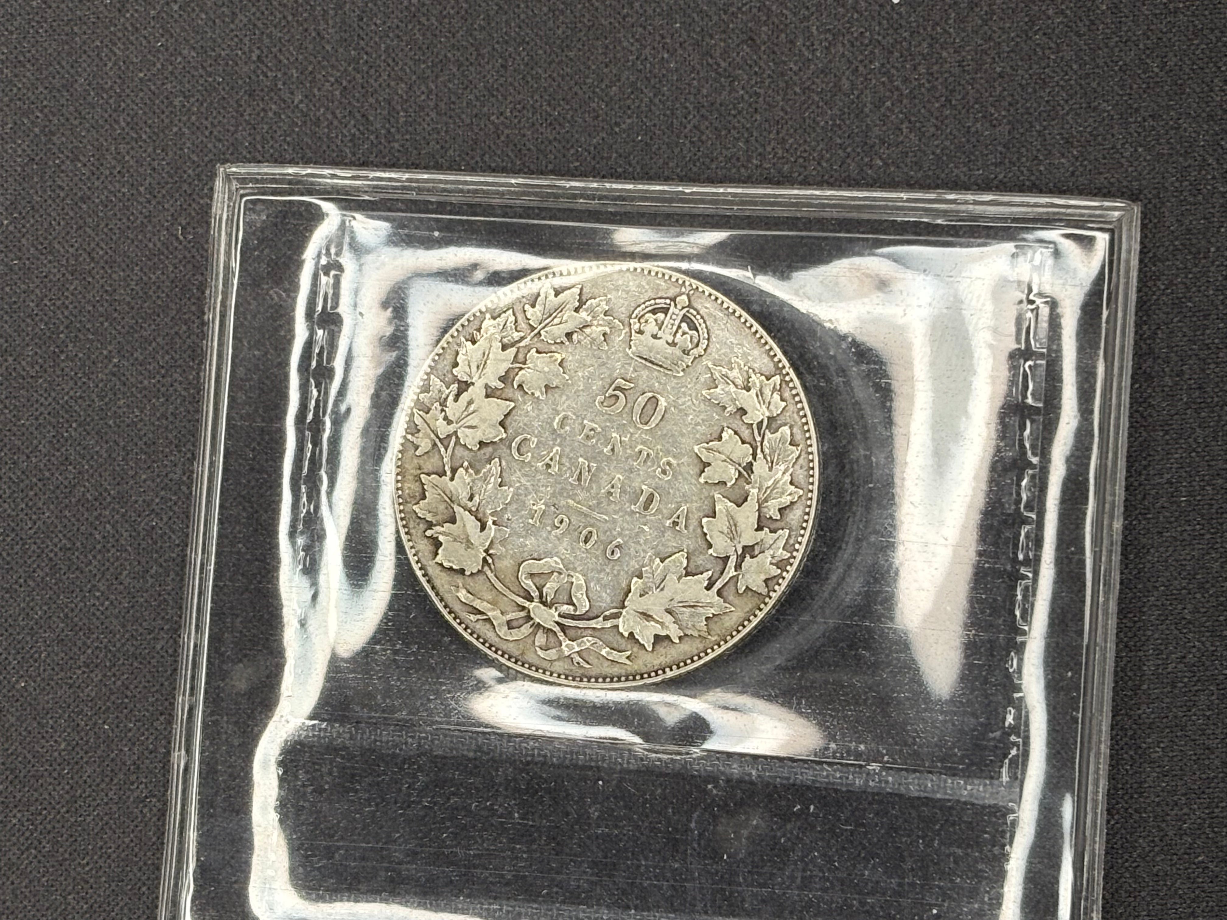 Canadian Silver Coin - 50 cents - 1906 - F15 ICCS