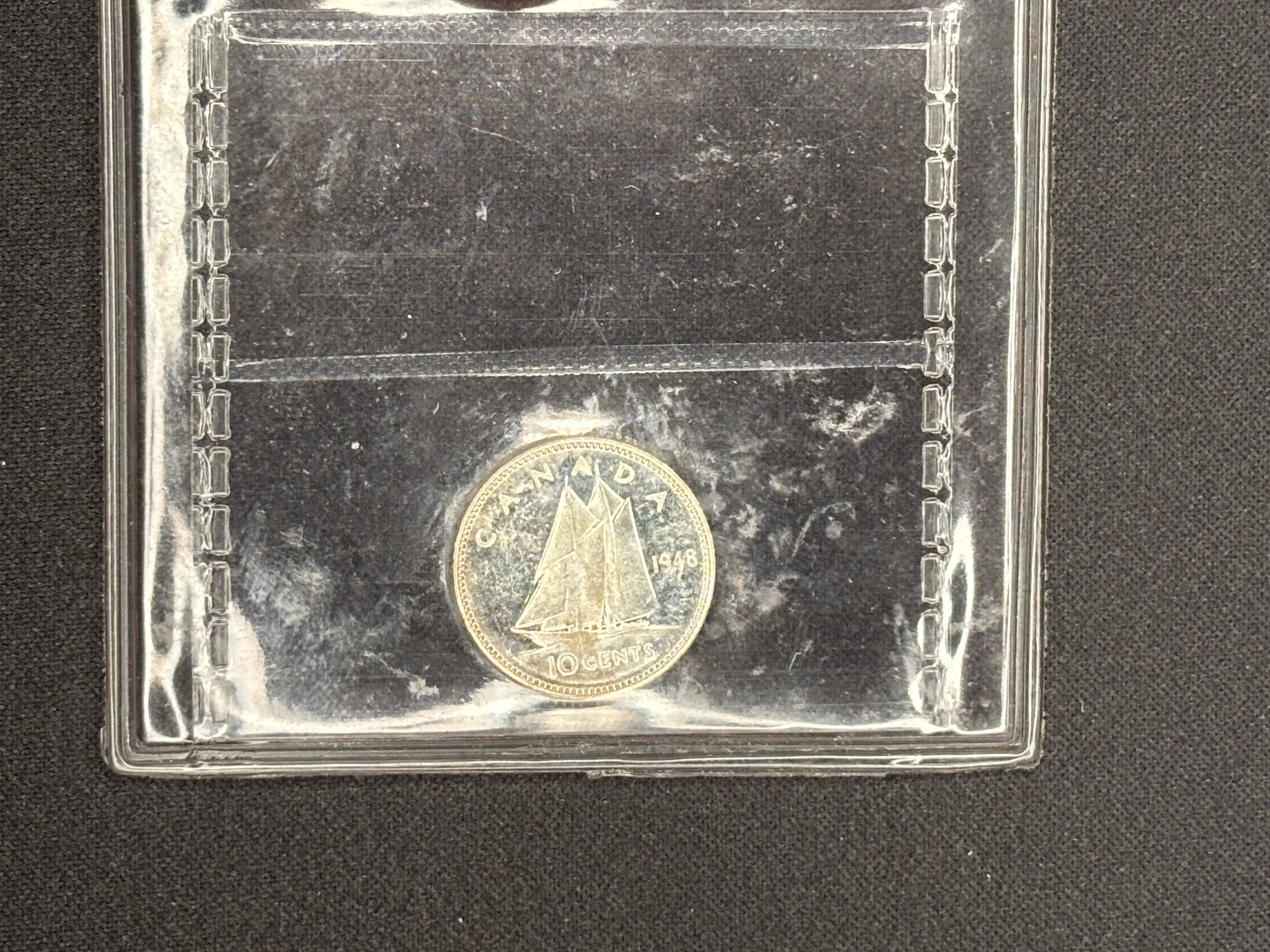 Canadian Silver Coin - 10 cents - 1948 - MS63 ICCS