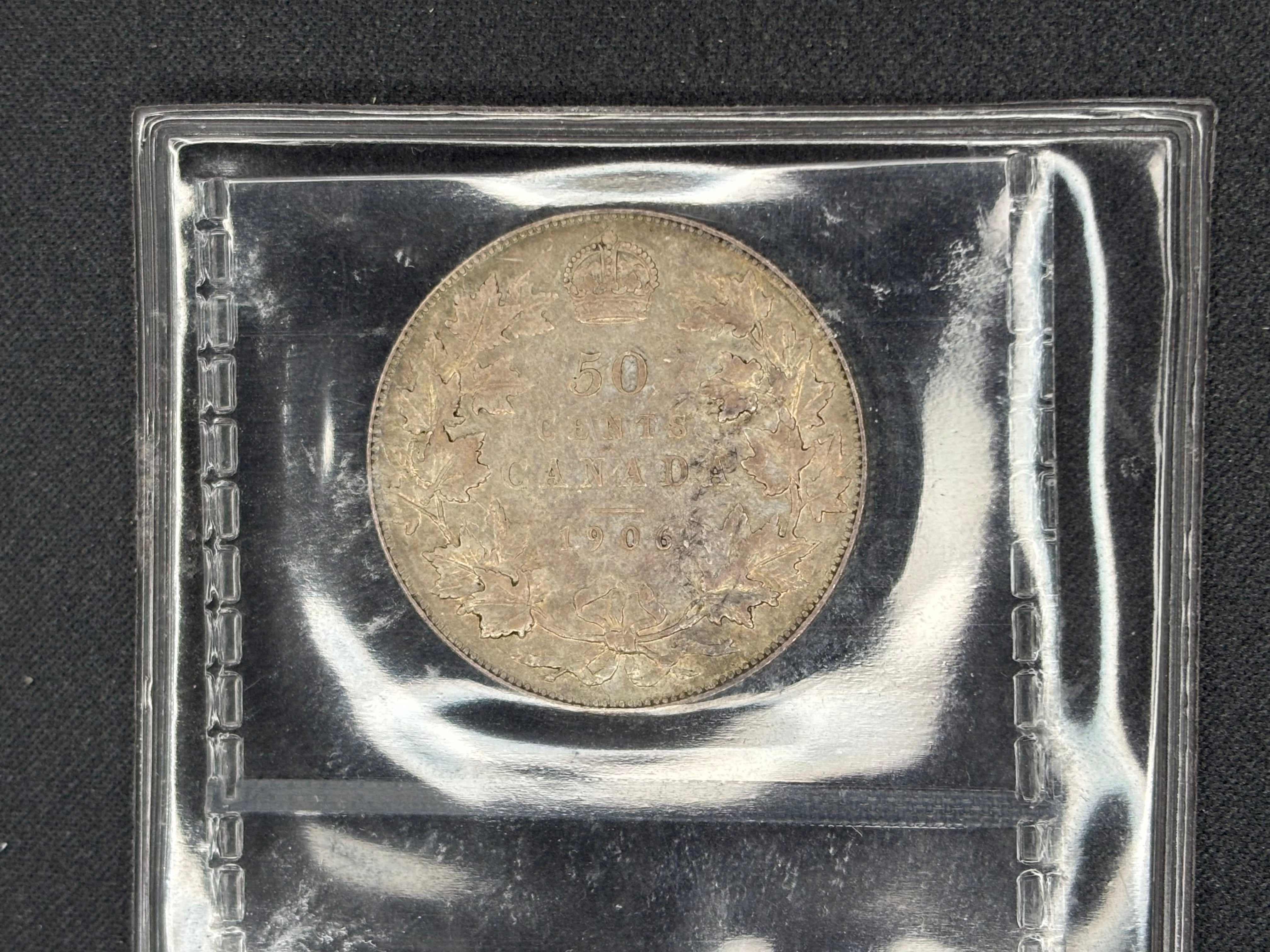 Canadian Silver Coin - 50 cents - 1906 - EF40 ICCS
