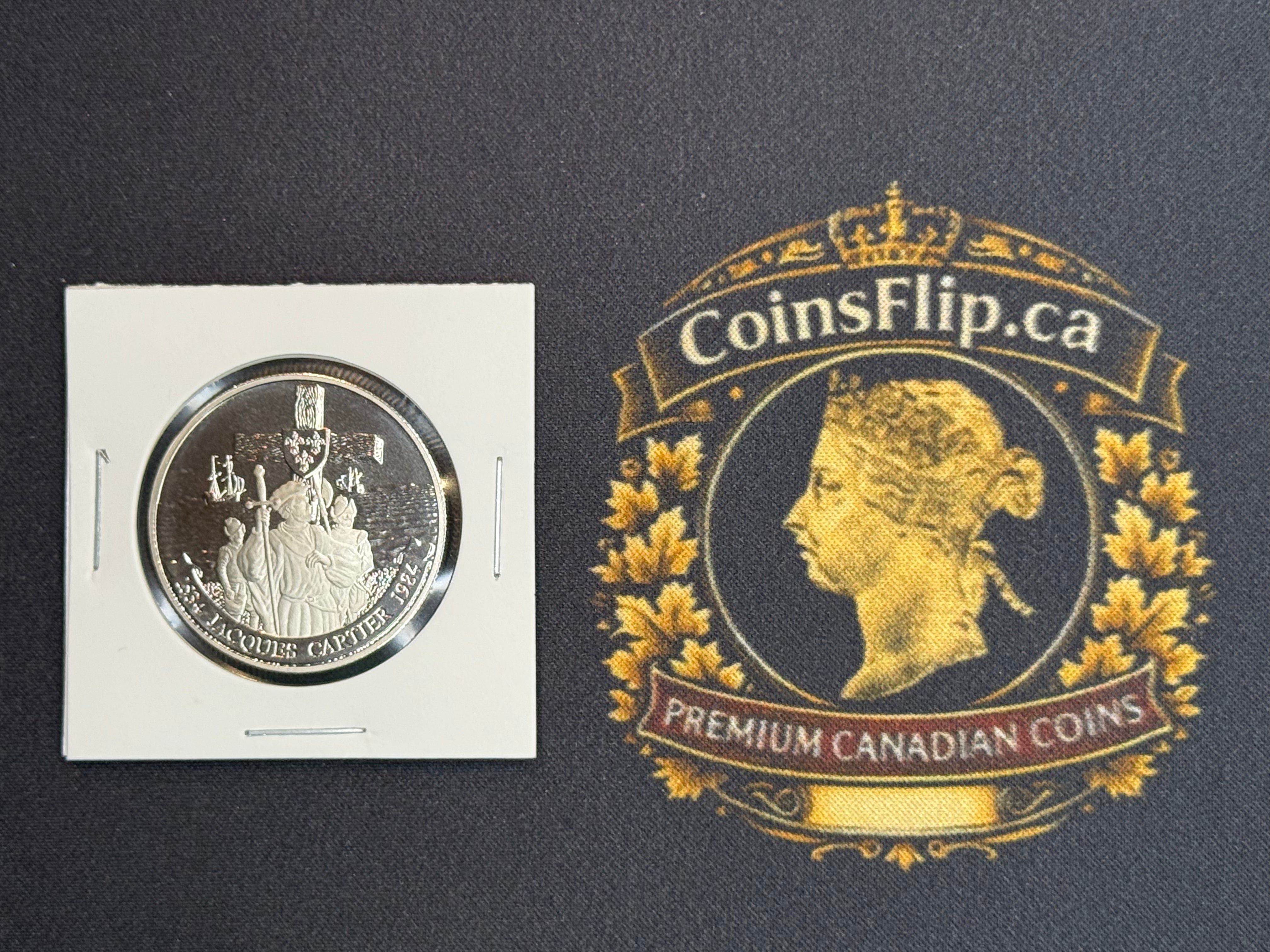 Canadian Nickel Dollar - 1984 Jacques Cartier PL