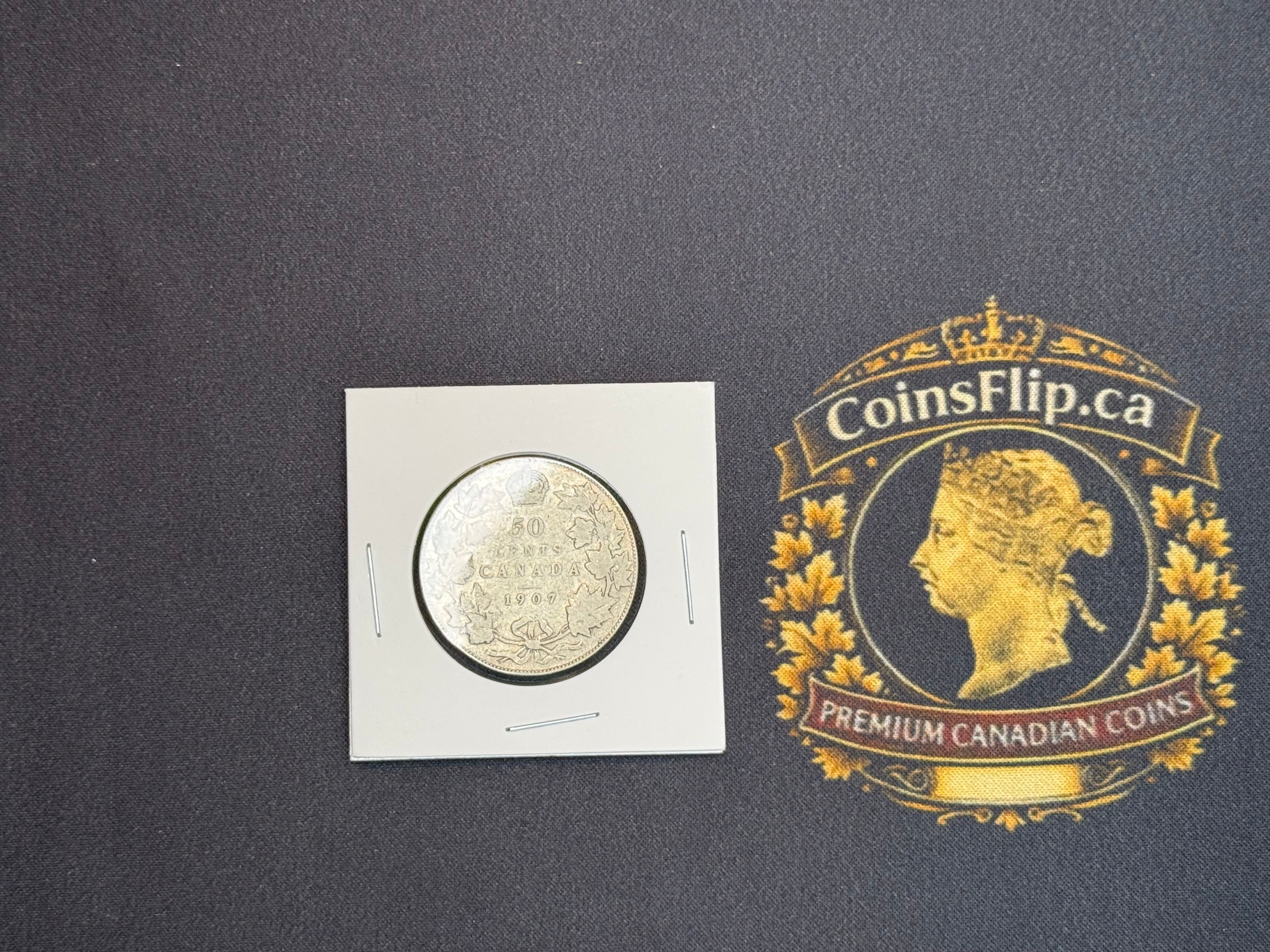 Canada Silver Coin - 50 cents - 1907 VG