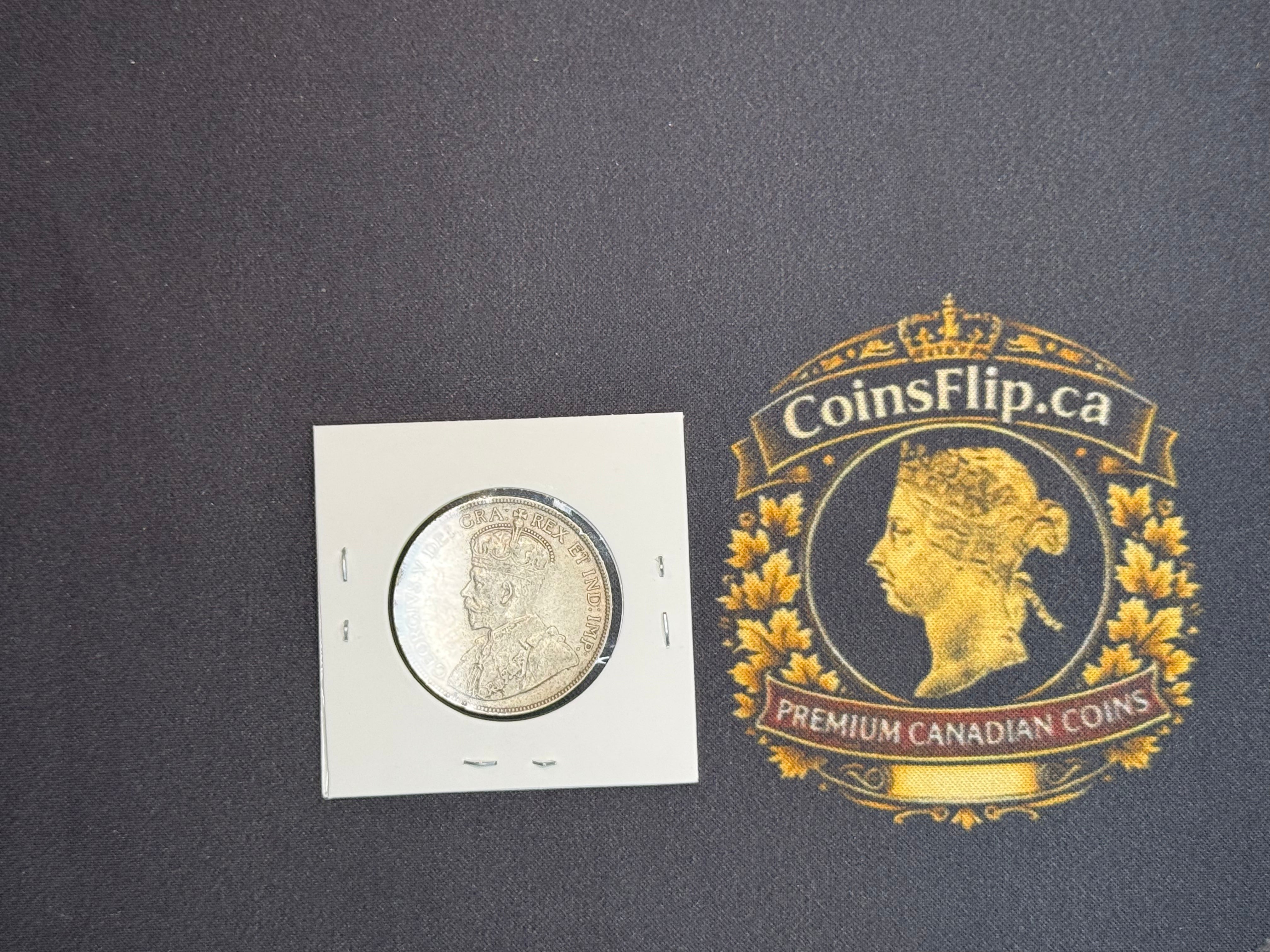 Canada Silver Coin - 50 cents - 1918 VF