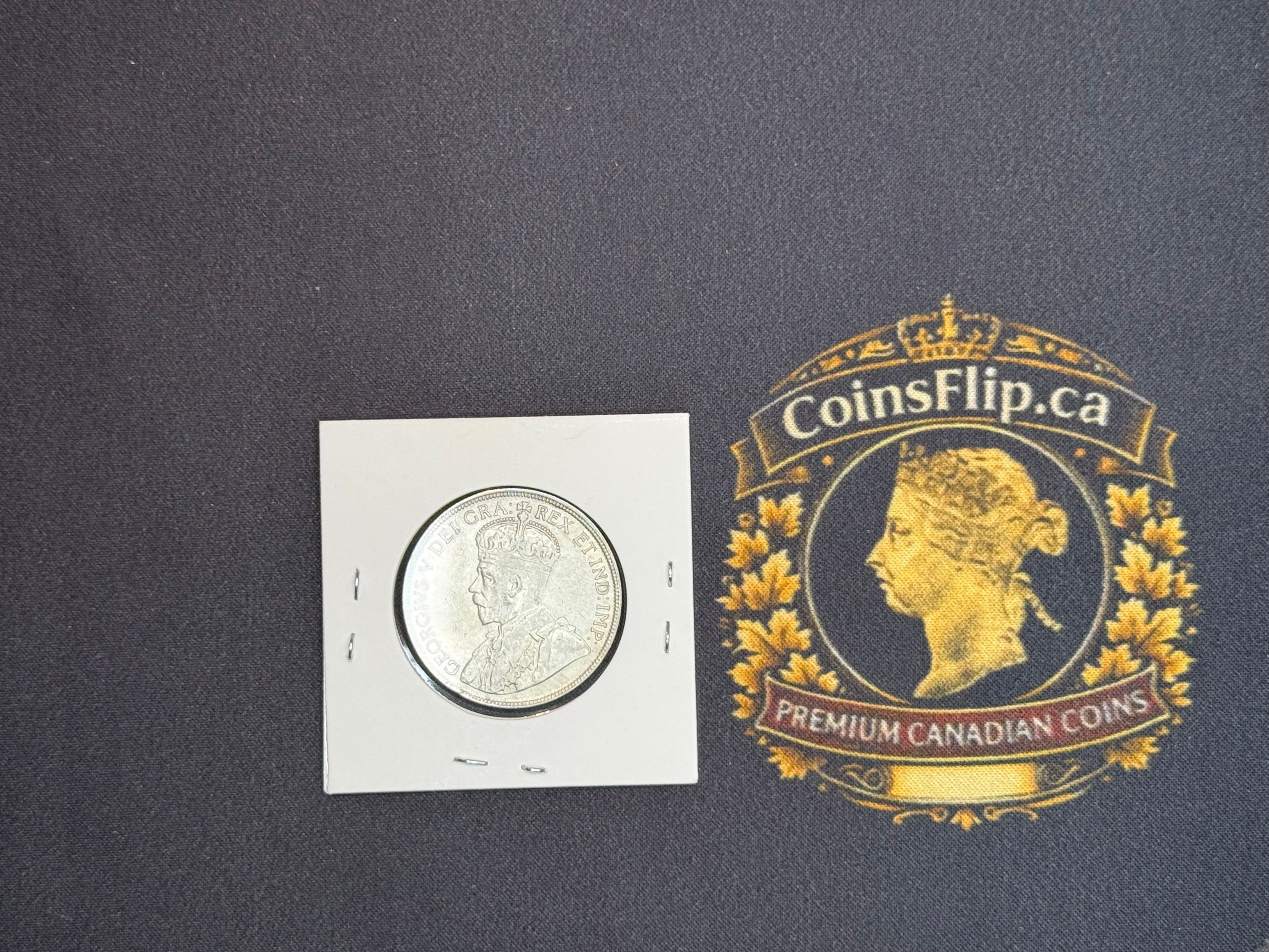 Canada Silver Coin - 50 cents - 1929 VF20