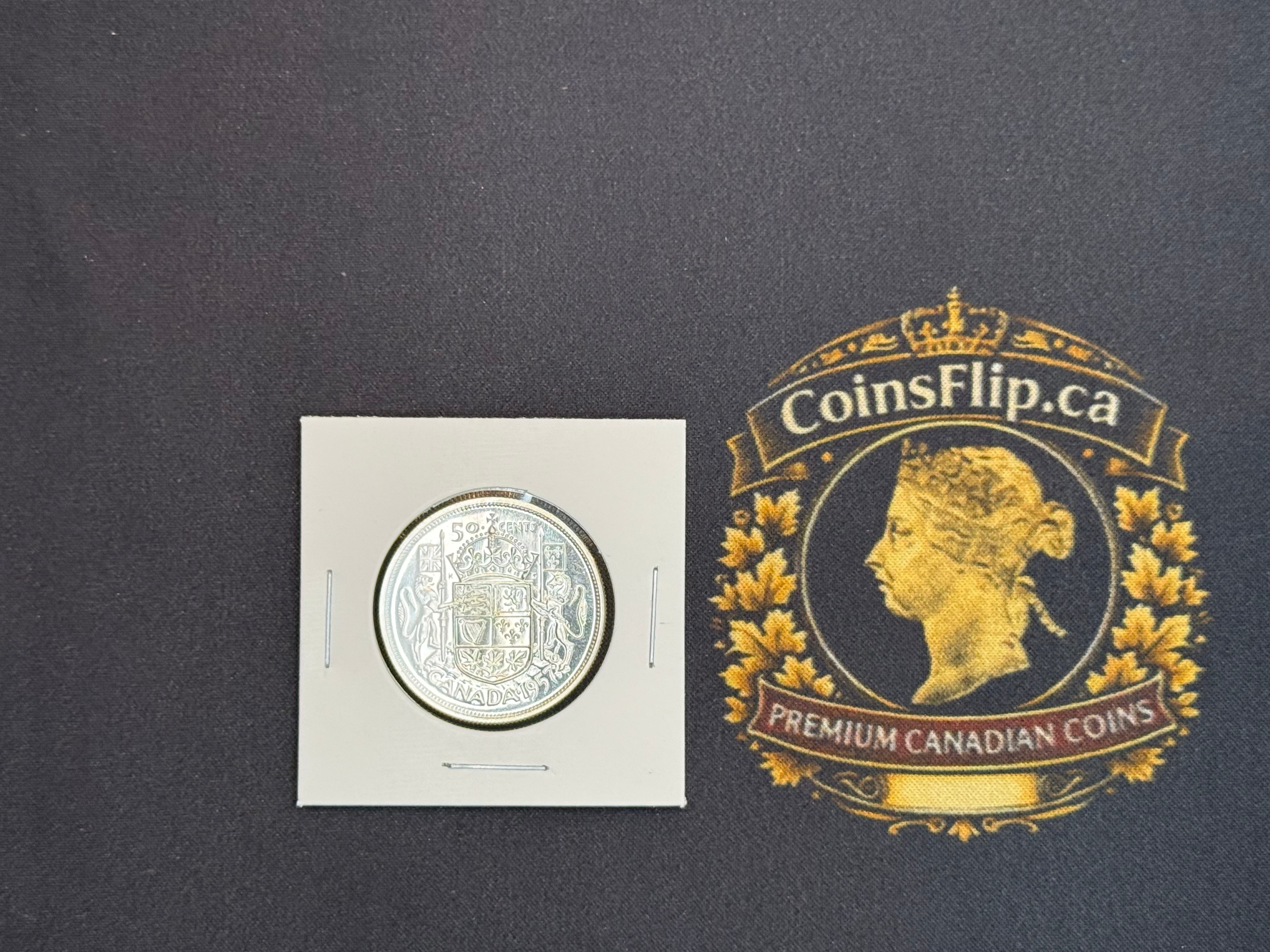Canada Silver Coin - 50 cents - 1957 PL65