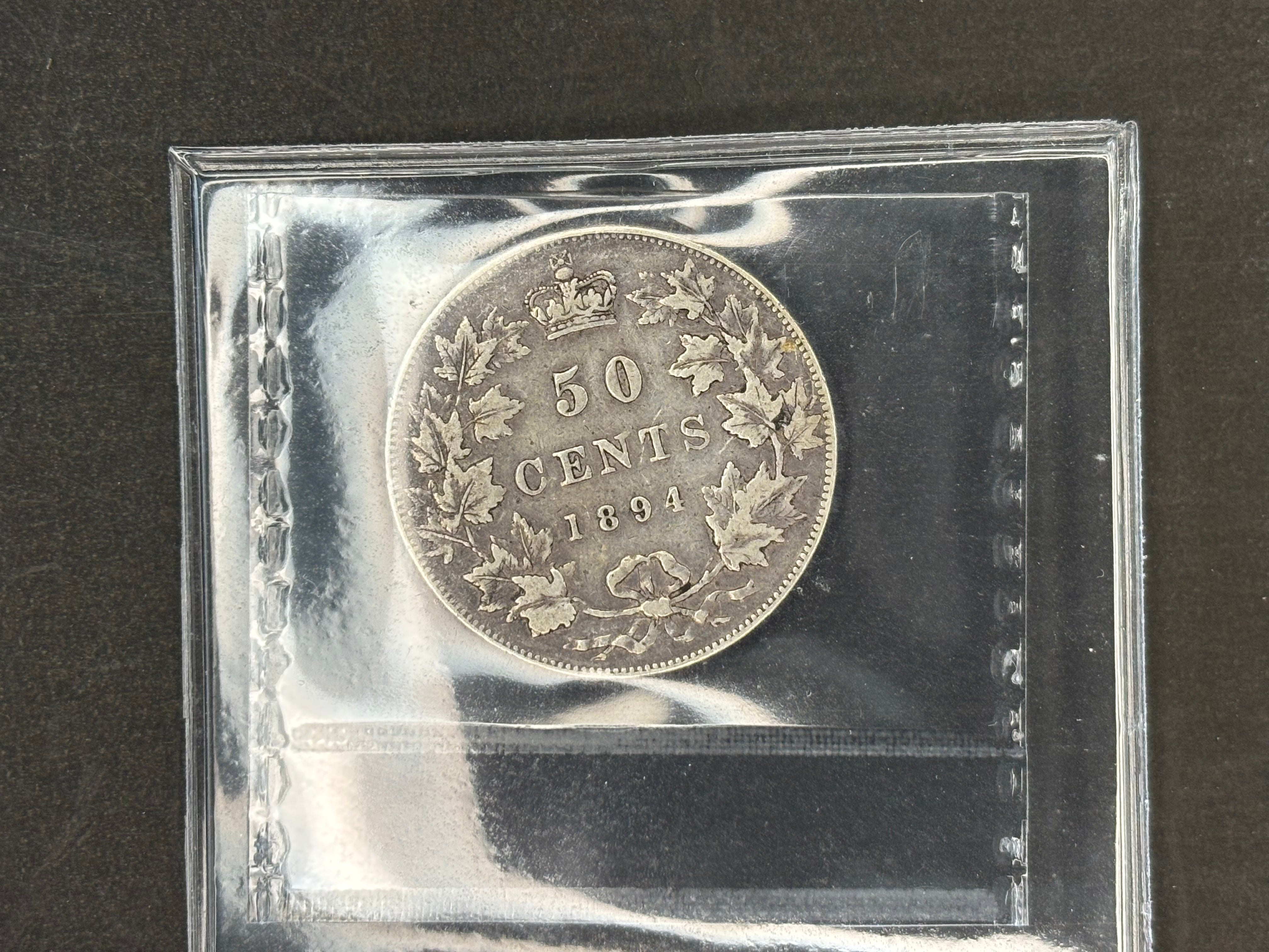 Pièce d'argent du Canada - 50 cents - 1894 / ICCS F15