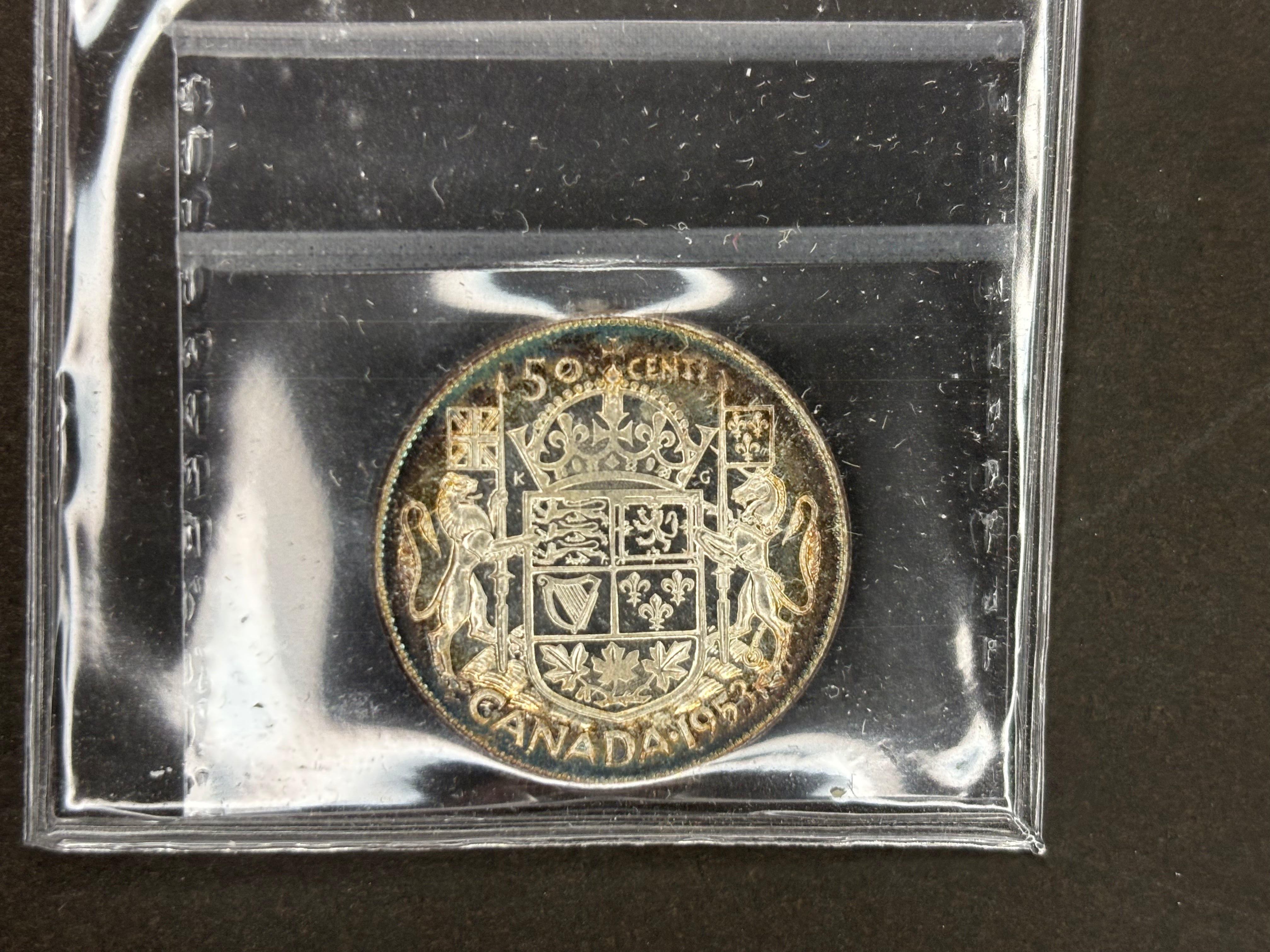 Pièce de monnaie en argent du Canada - 50 cents - 1953 SD Heavy Cameo / ICCS MS65