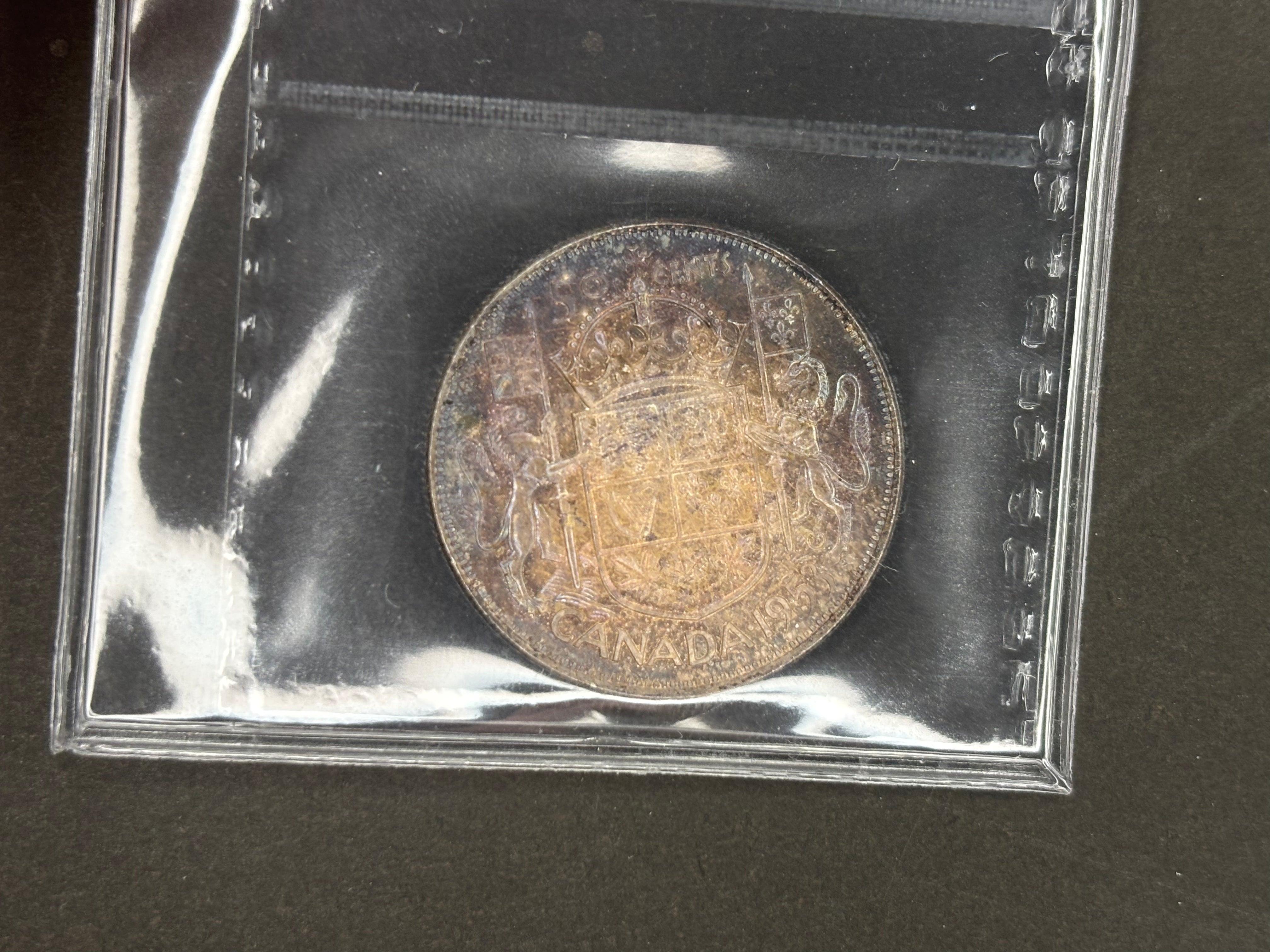 Pièce de monnaie en argent du Canada - 50 cents - 1953 LD SF / ICCS MS65