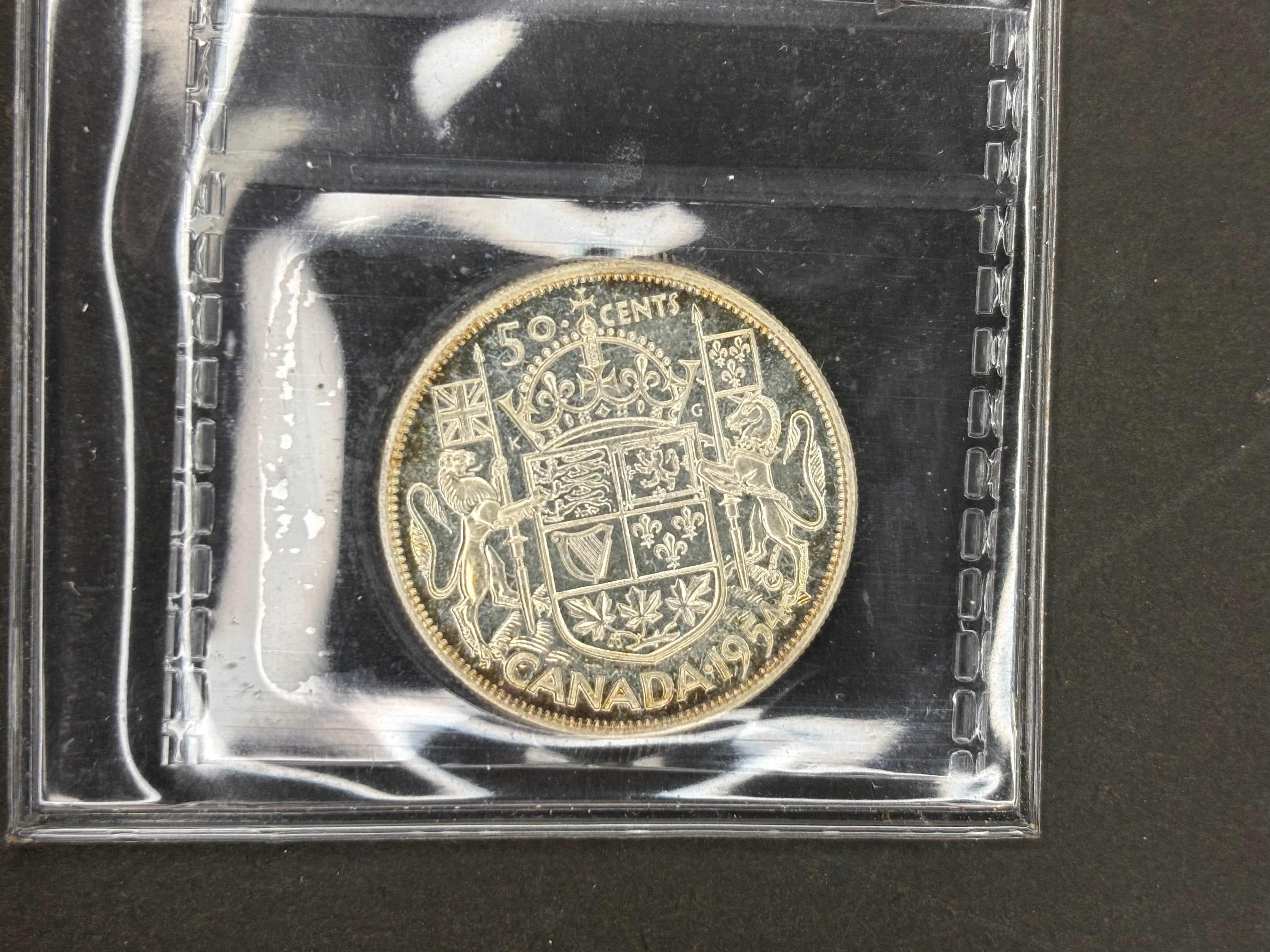 Pièce d'argent du Canada - 50 cents - 1954 / ICCS PL65