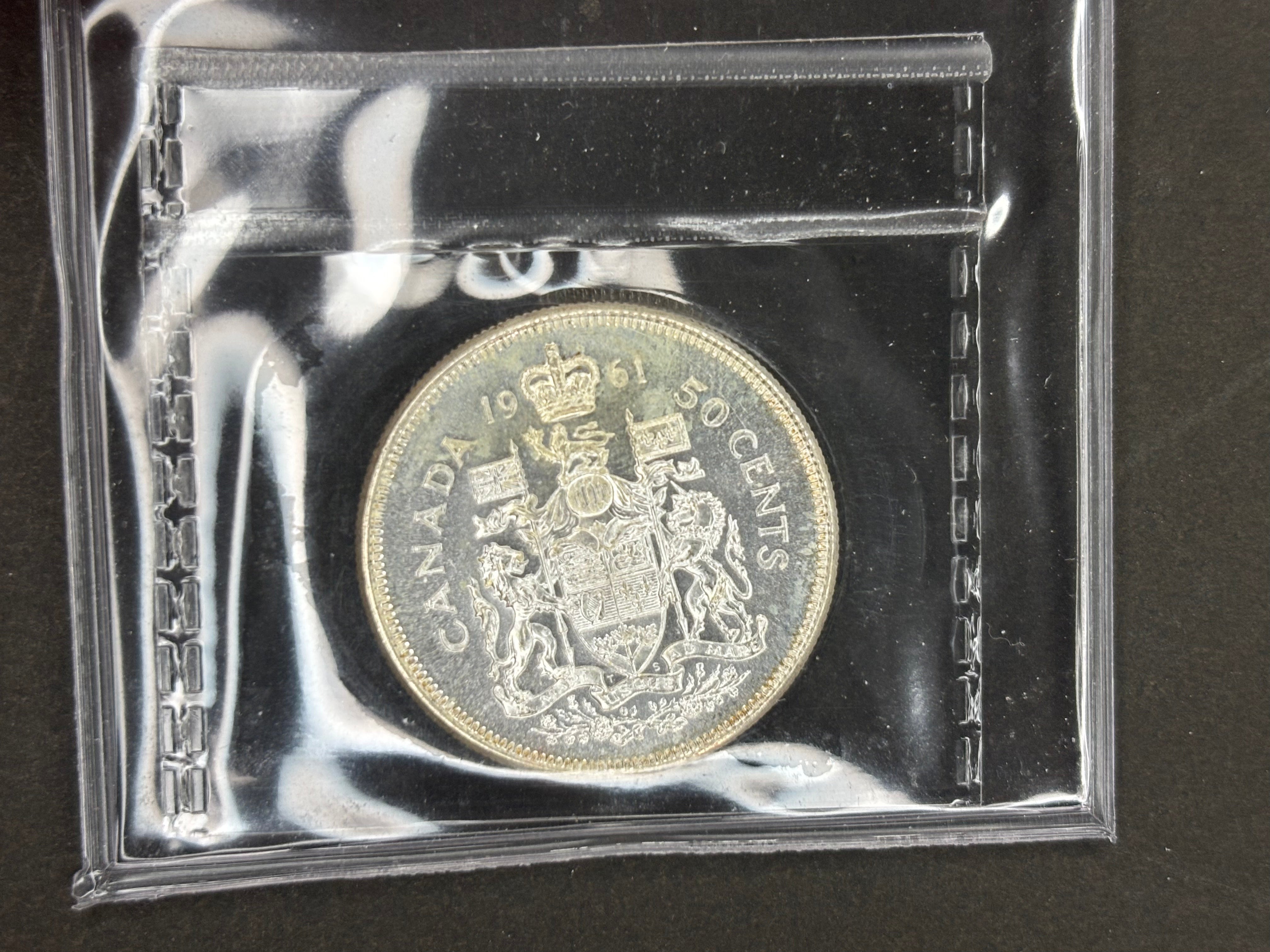 Canada Silver Coin - 50 cents - 1961 / ICCS MS64