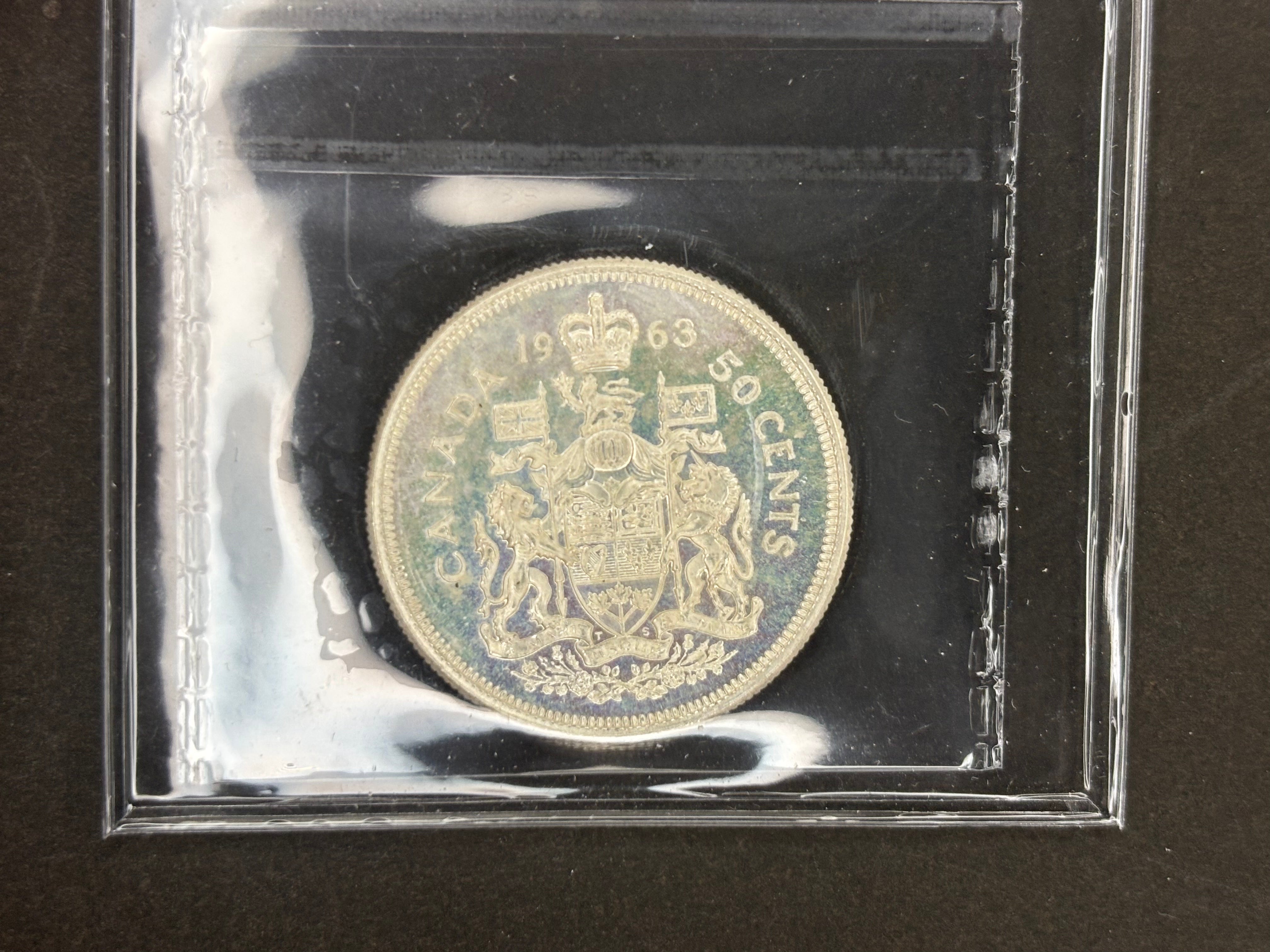Canada Silver Coin - 50 cents - 1963 / ICCS MS64