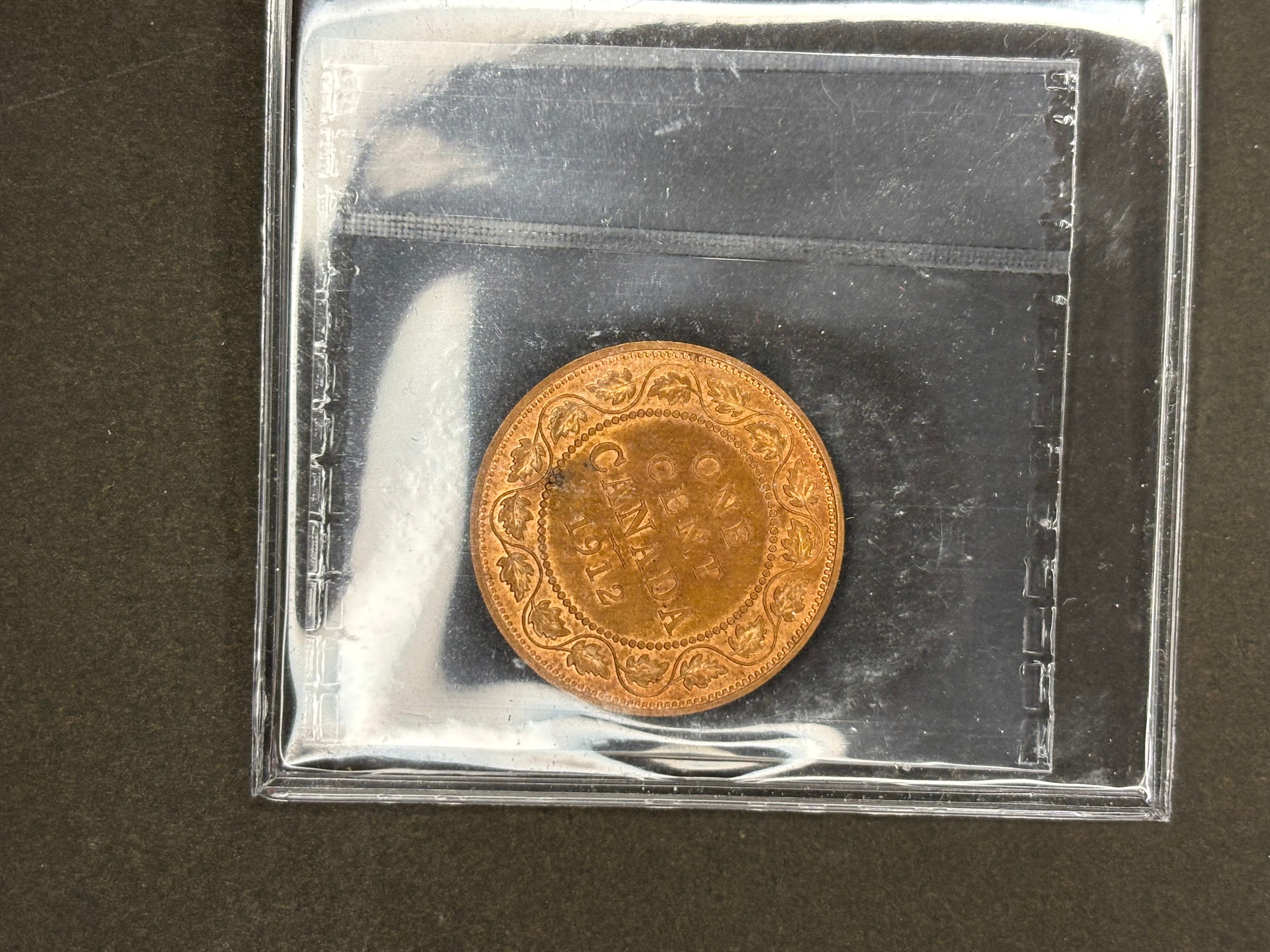 Canadian Coin - Penny - 1912 Red & Brown - ICCS MS63