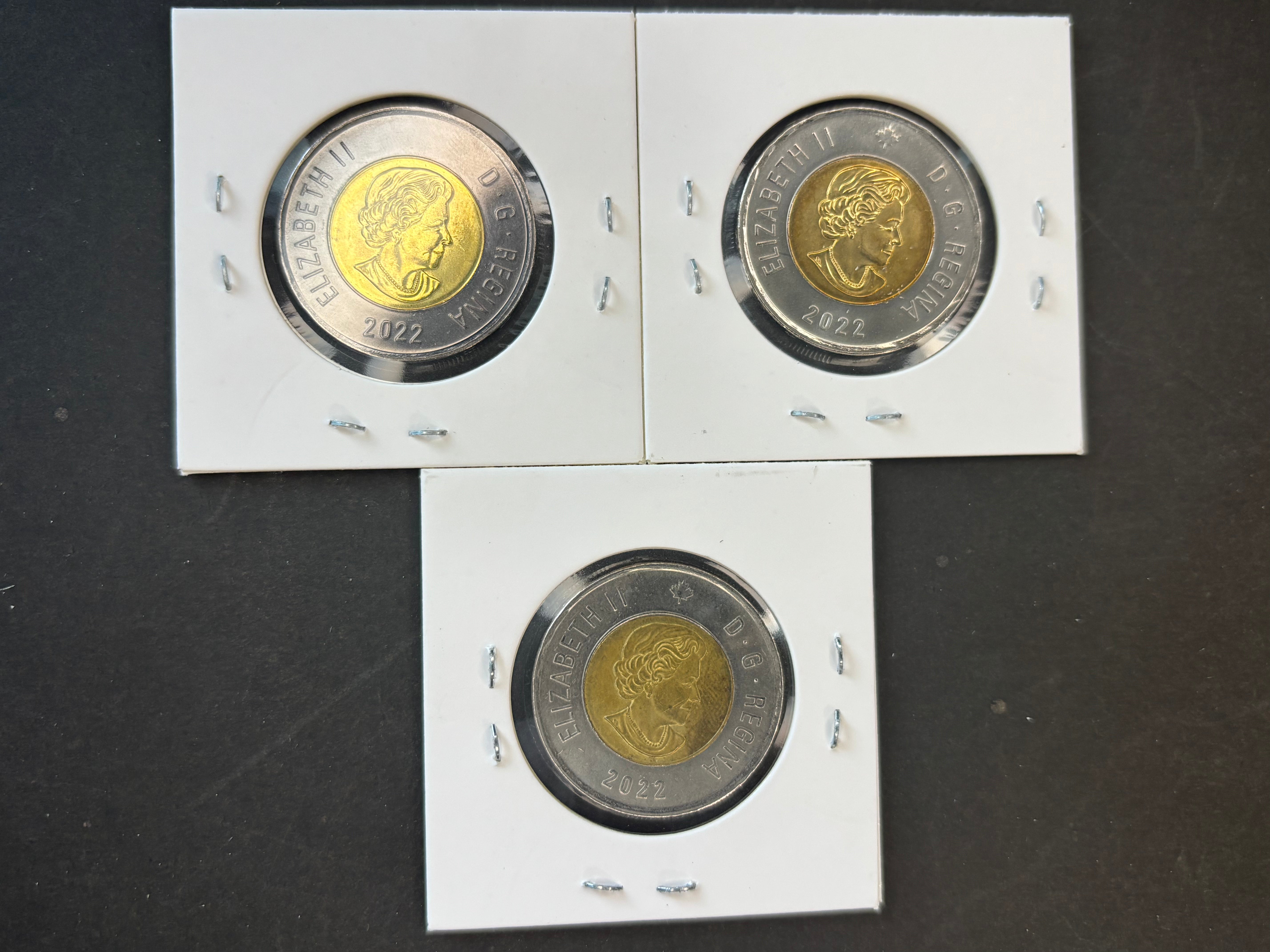 Canadian Coin - 2 Dollars - 2022 (Lot of 3)