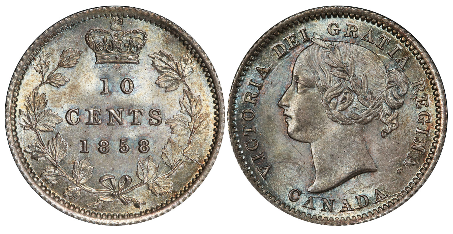 The First Canadian Dime – 10 Cents 1858
