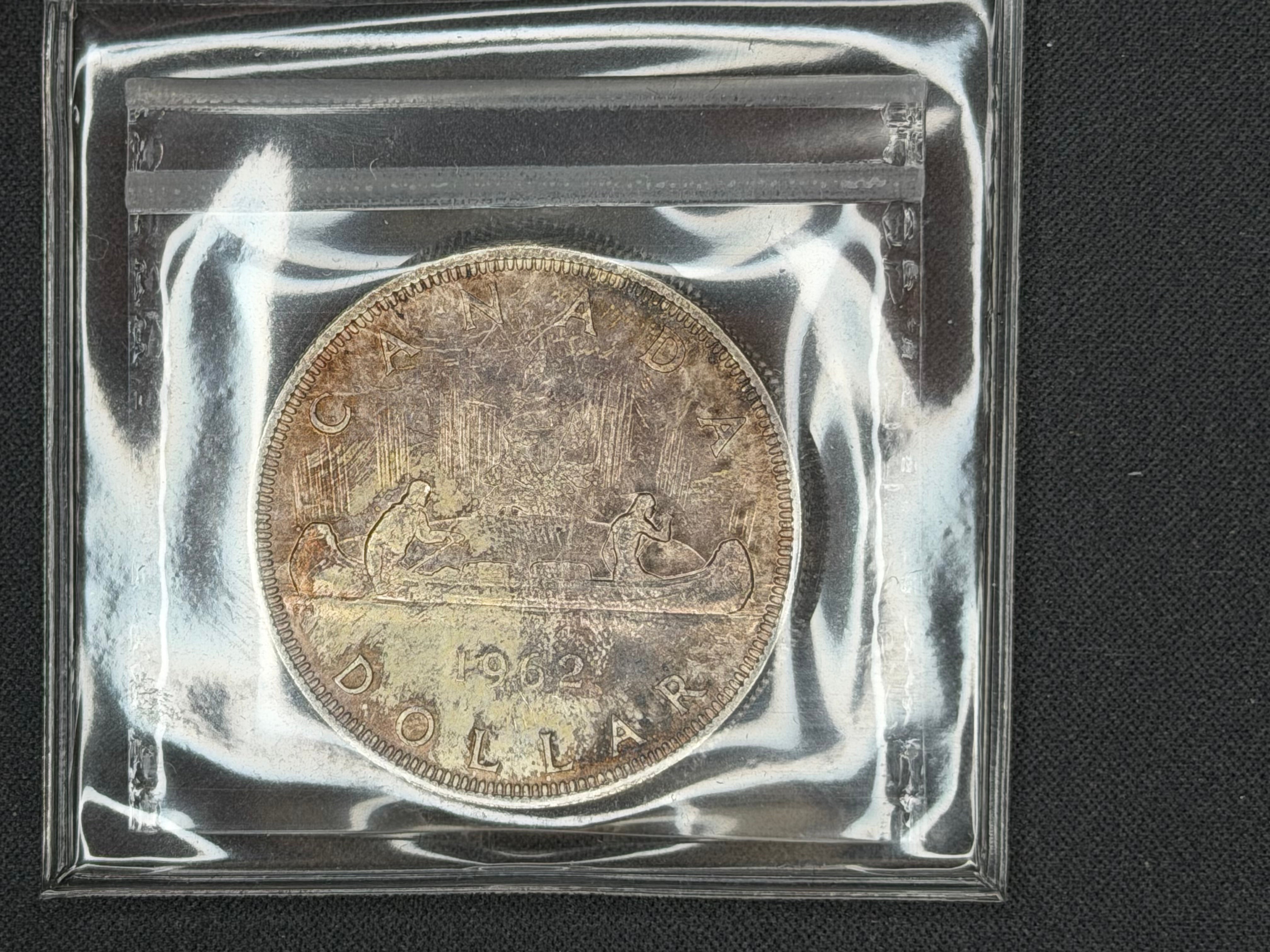 Canadian Silver Coin - Dollar - 1962 - MS64 ICCS