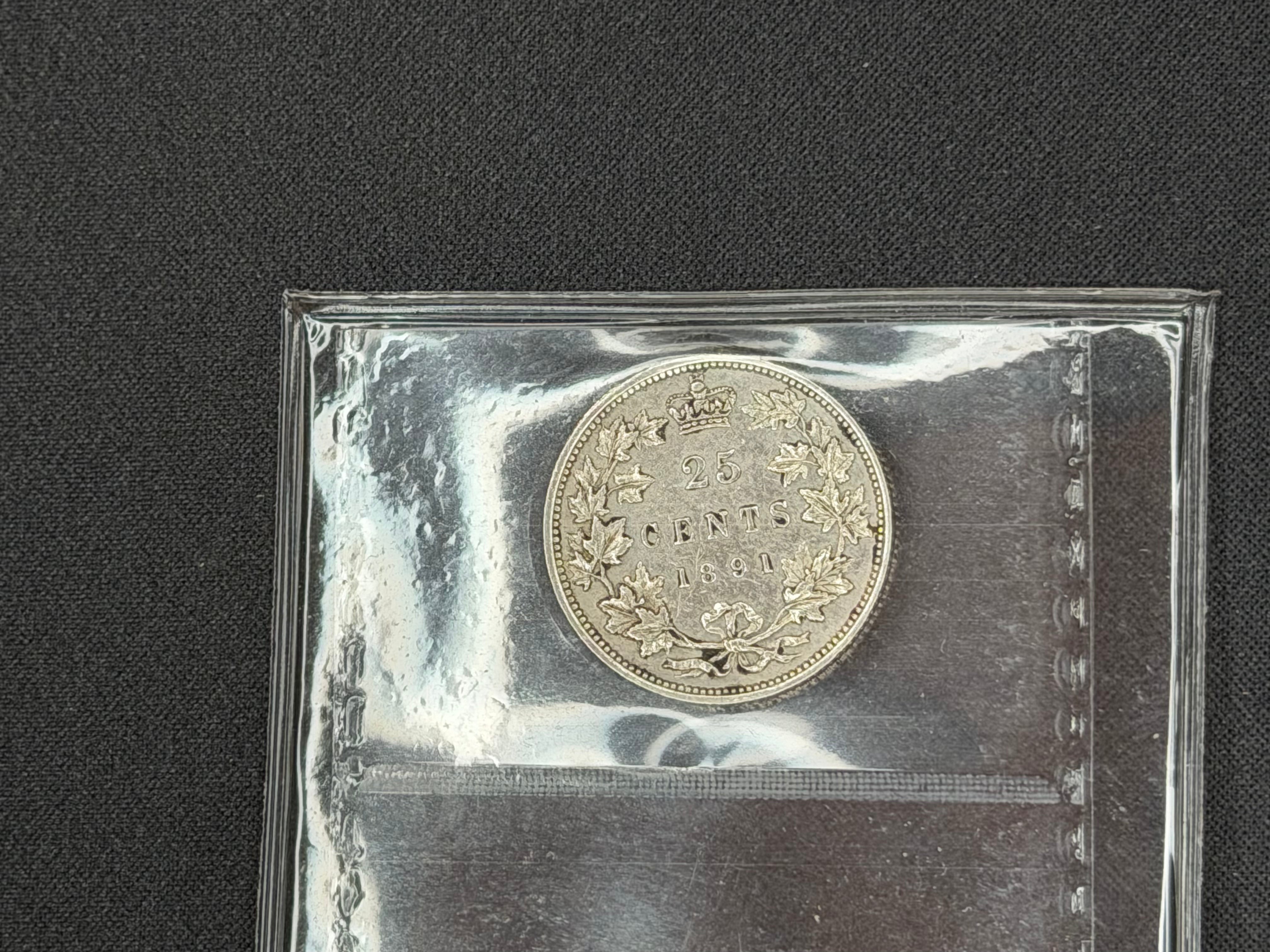 Key date Canadian Silver Coin - 25 cents -1891 - EF40 ICCS