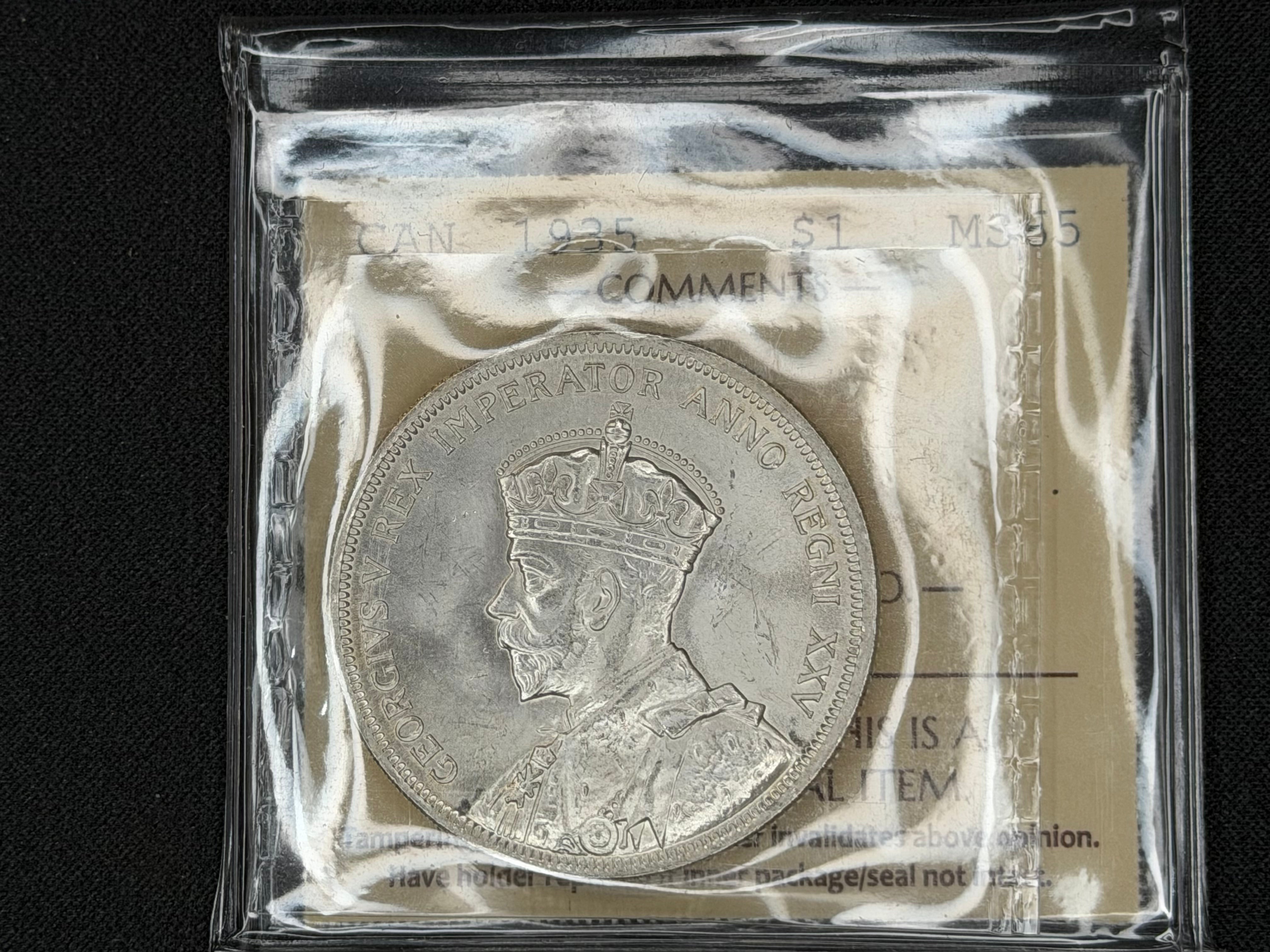 Canadian Silver Coin - Dollar - 1935 MS65 ICCS