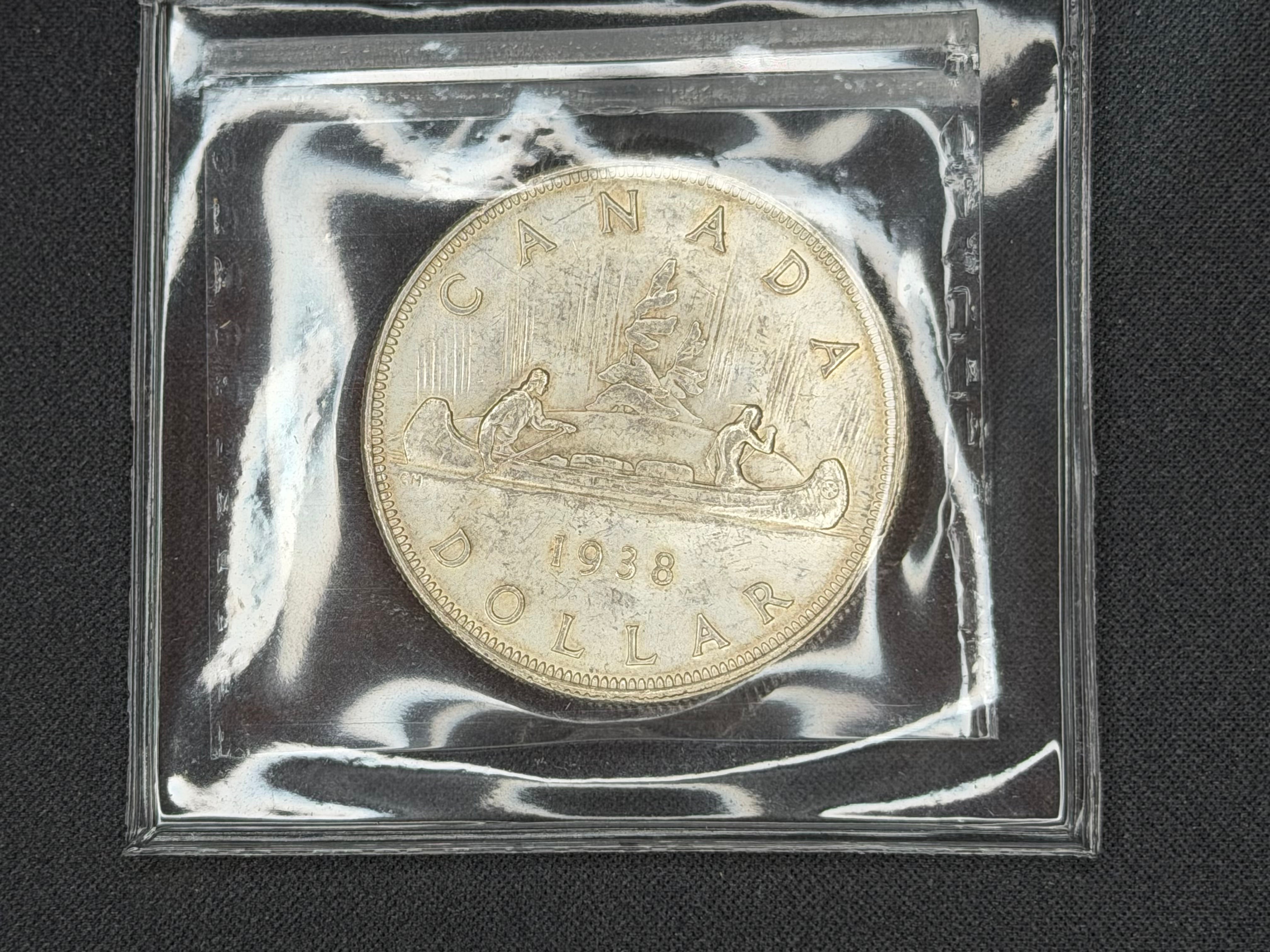 Canadian Silver Coin - Dollar - 1938 - MS63 ICCS