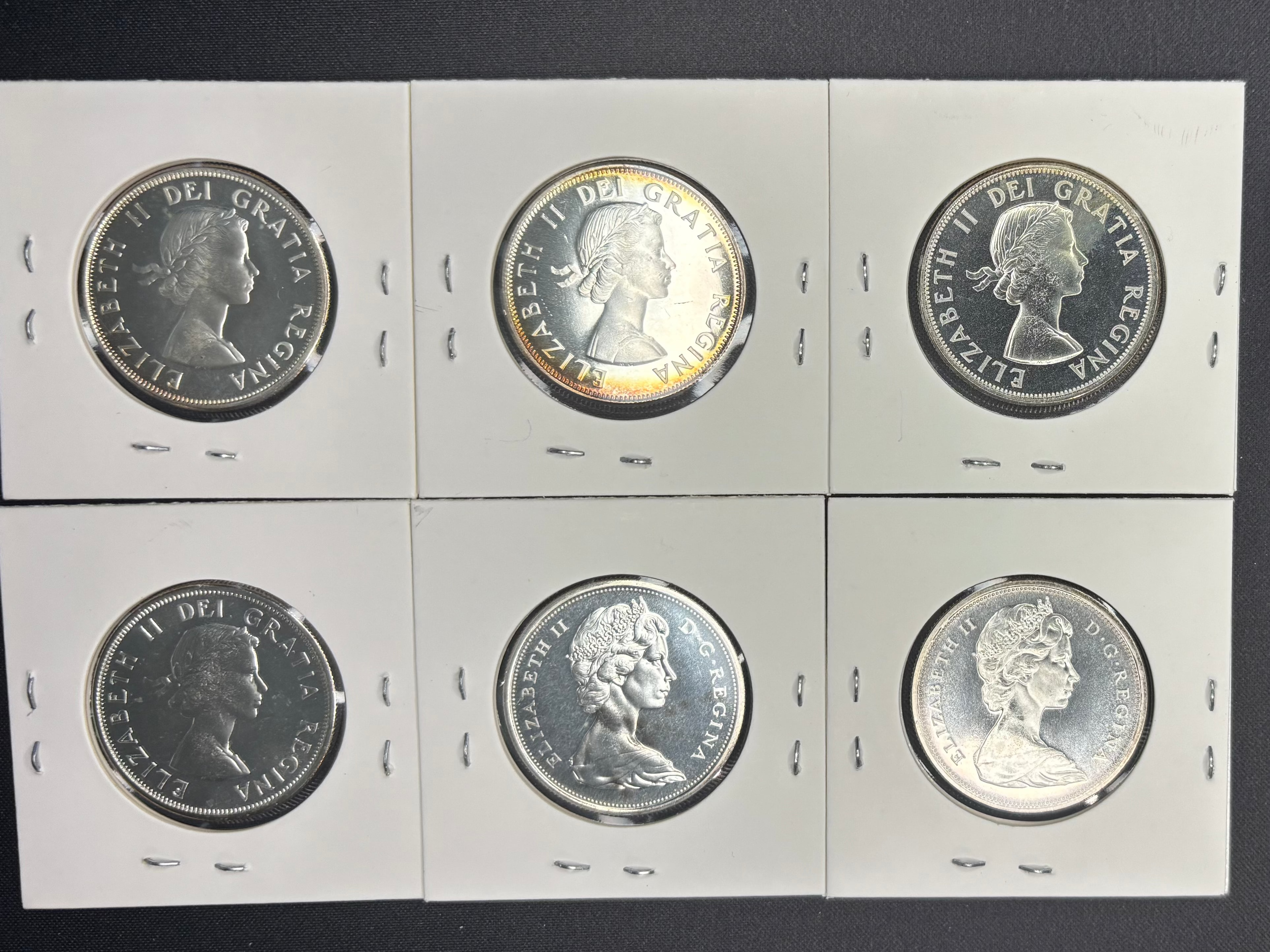 Canada Silver Coin - 50 cents - 1961 to 1966 (lot of 6)