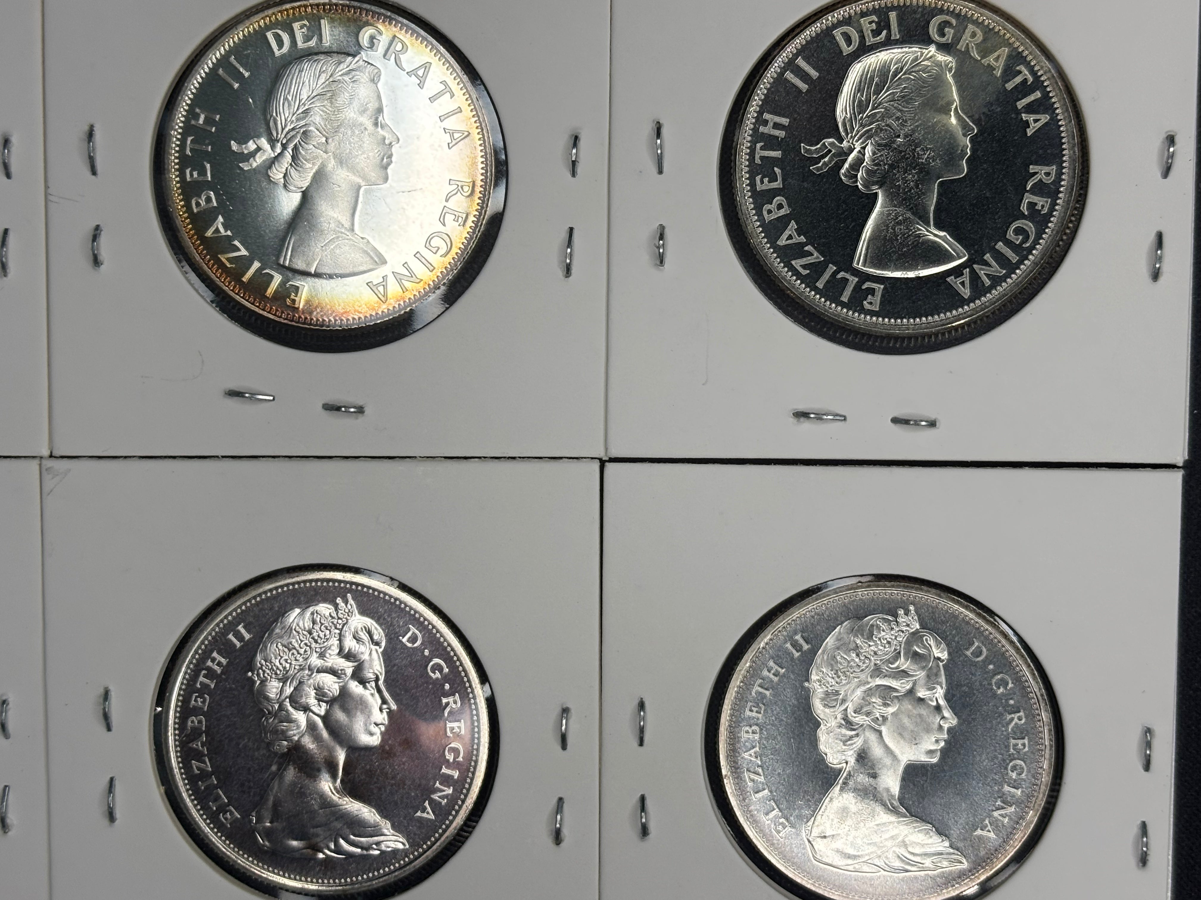 Canada Silver Coin - 50 cents - 1961 to 1966 (lot of 6)