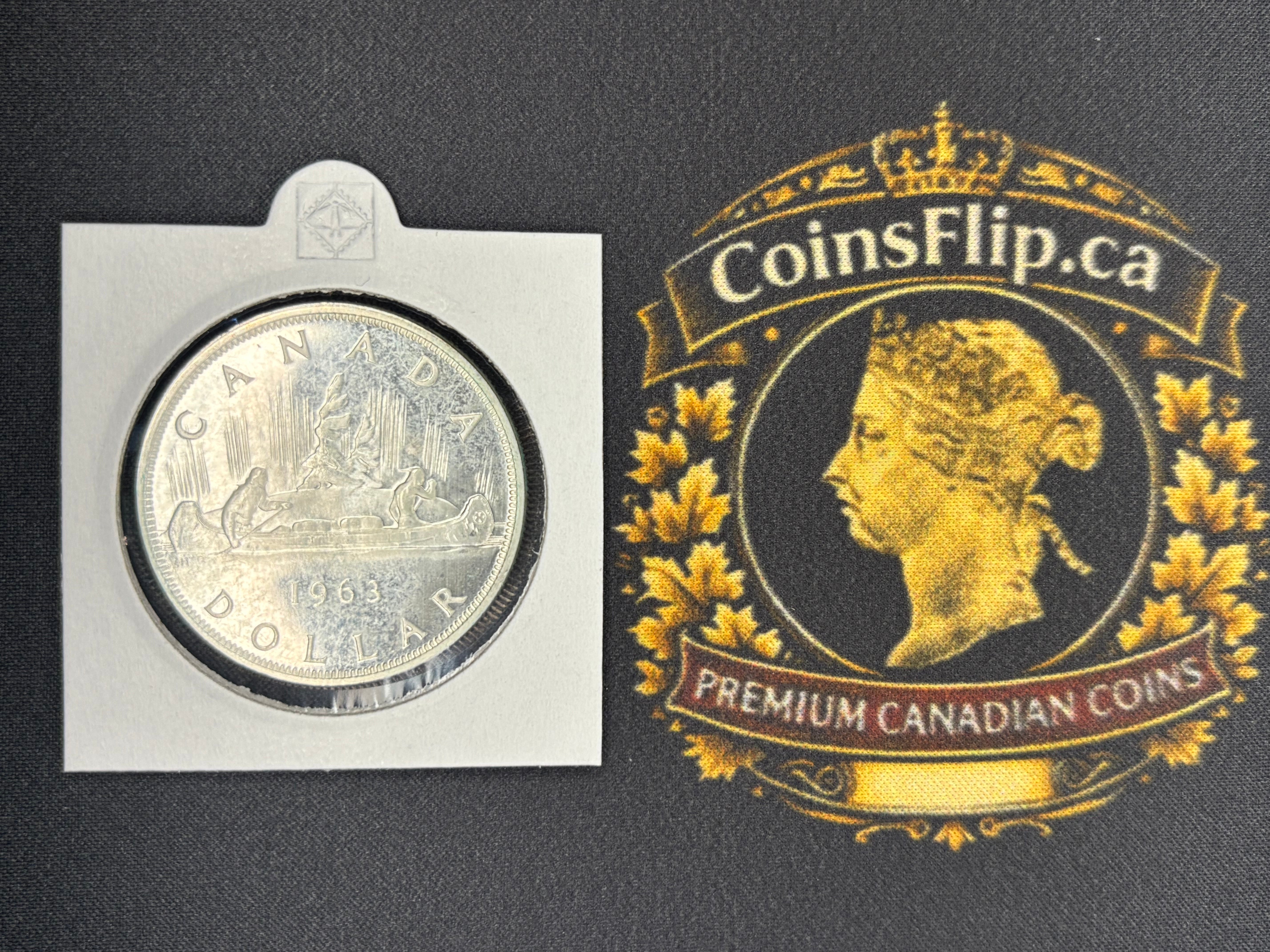 Canadian Silver Coin - Dollar - 1963 UNC