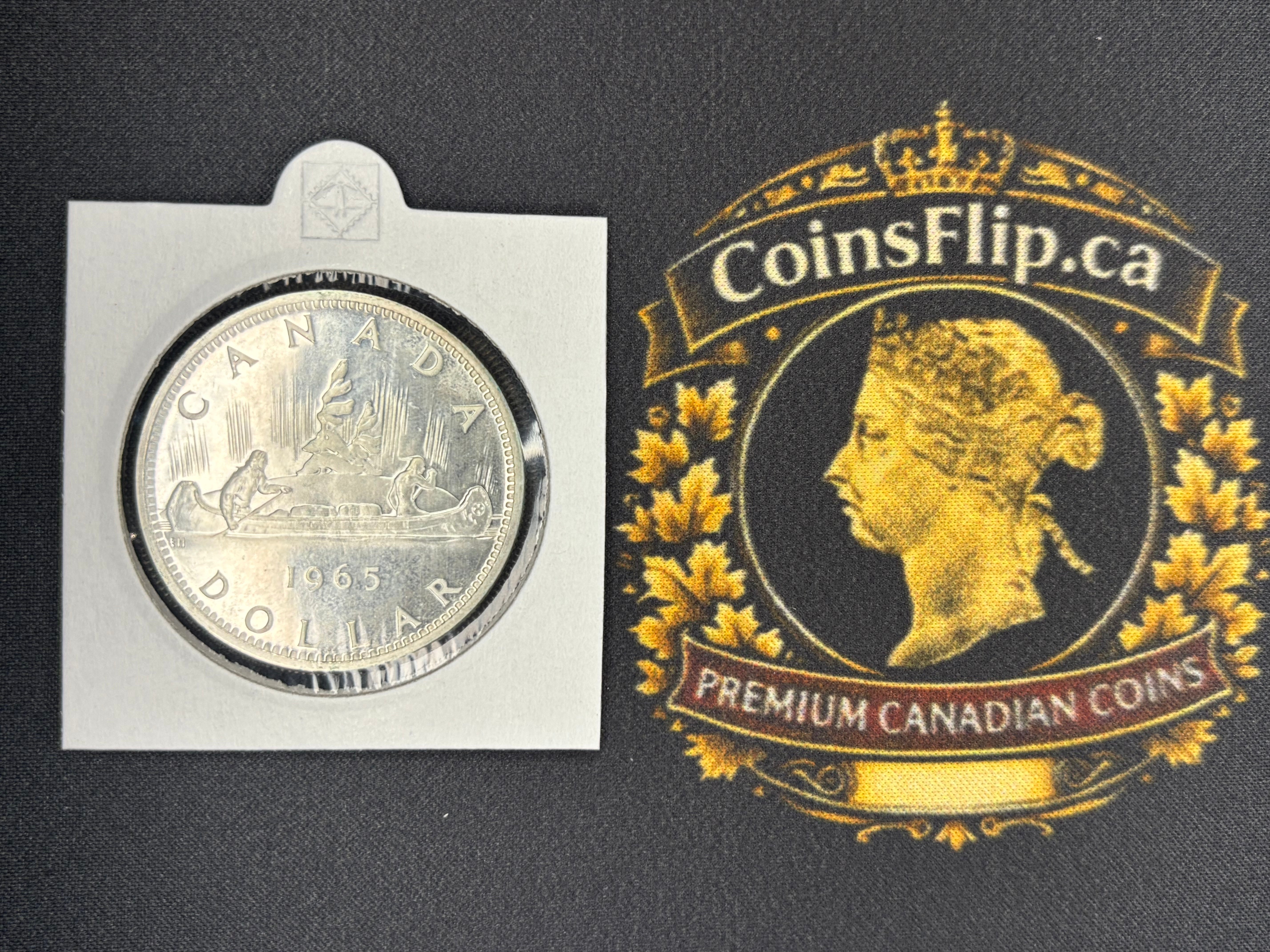 Canadian Silver Coin - Dollar - 1965 UNC
