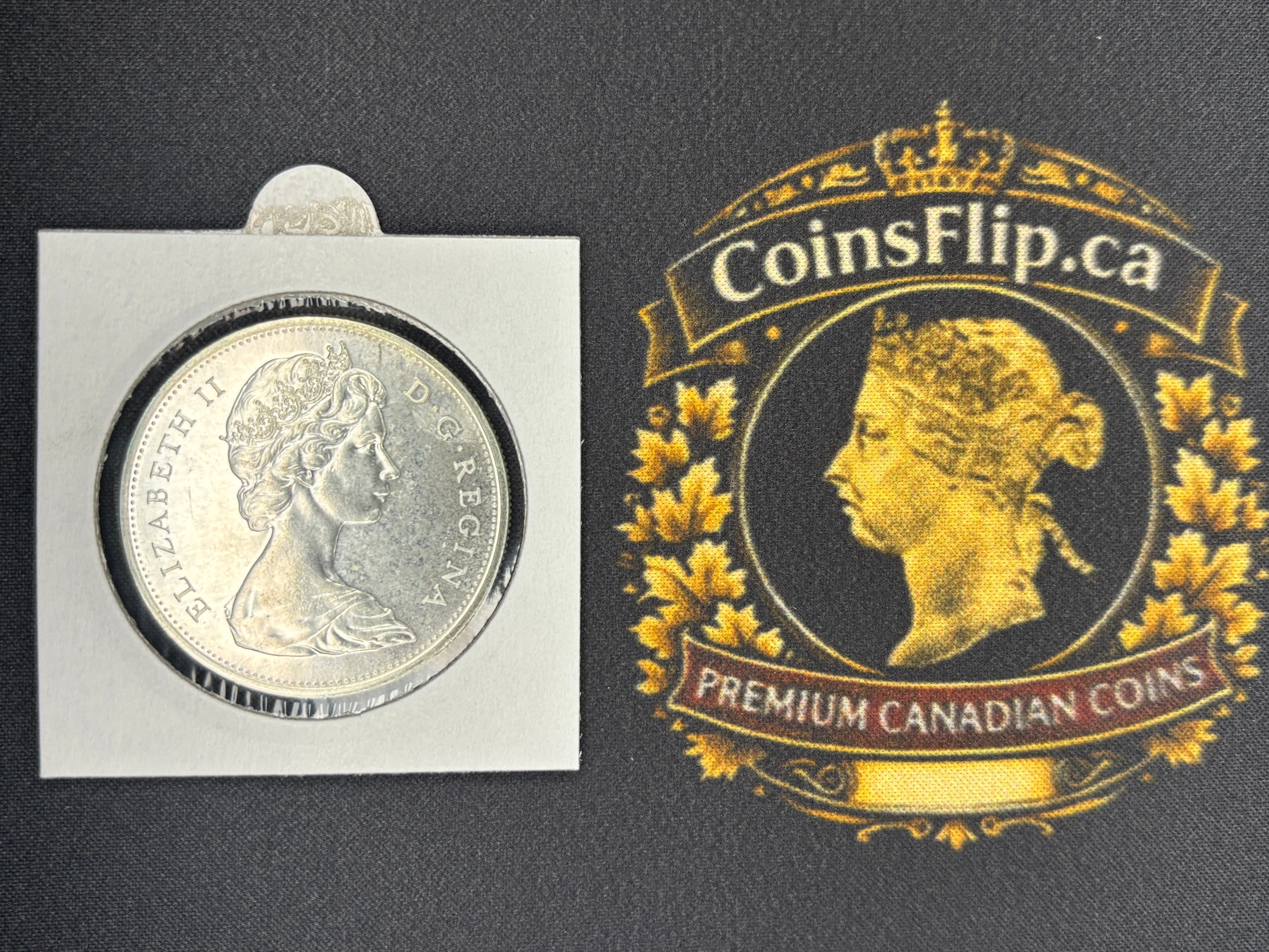 Canadian Silver Coin - Dollar - 1965 UNC