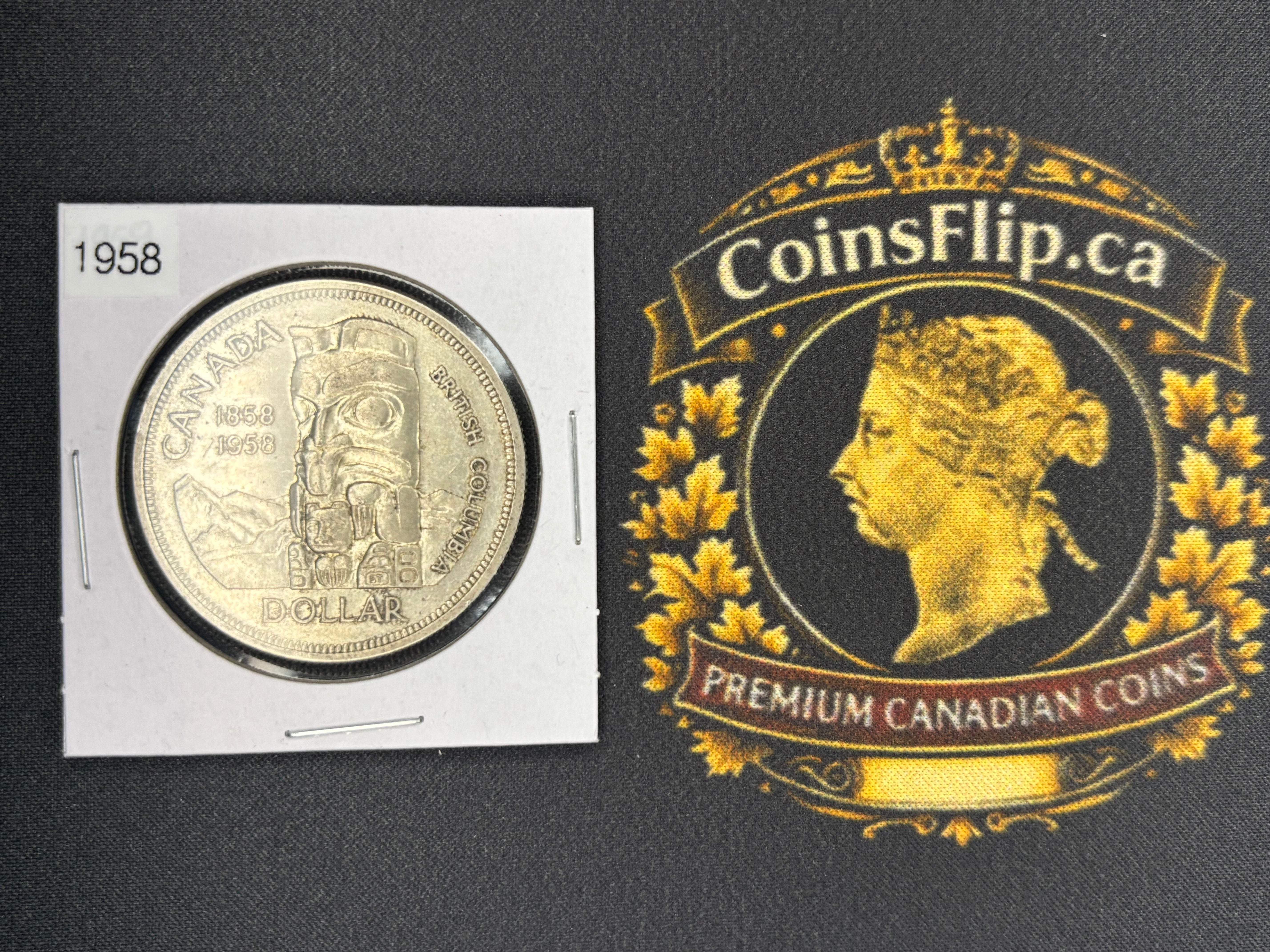 Canadian Silver Coin - Dollars - 1958 (Death dollar)