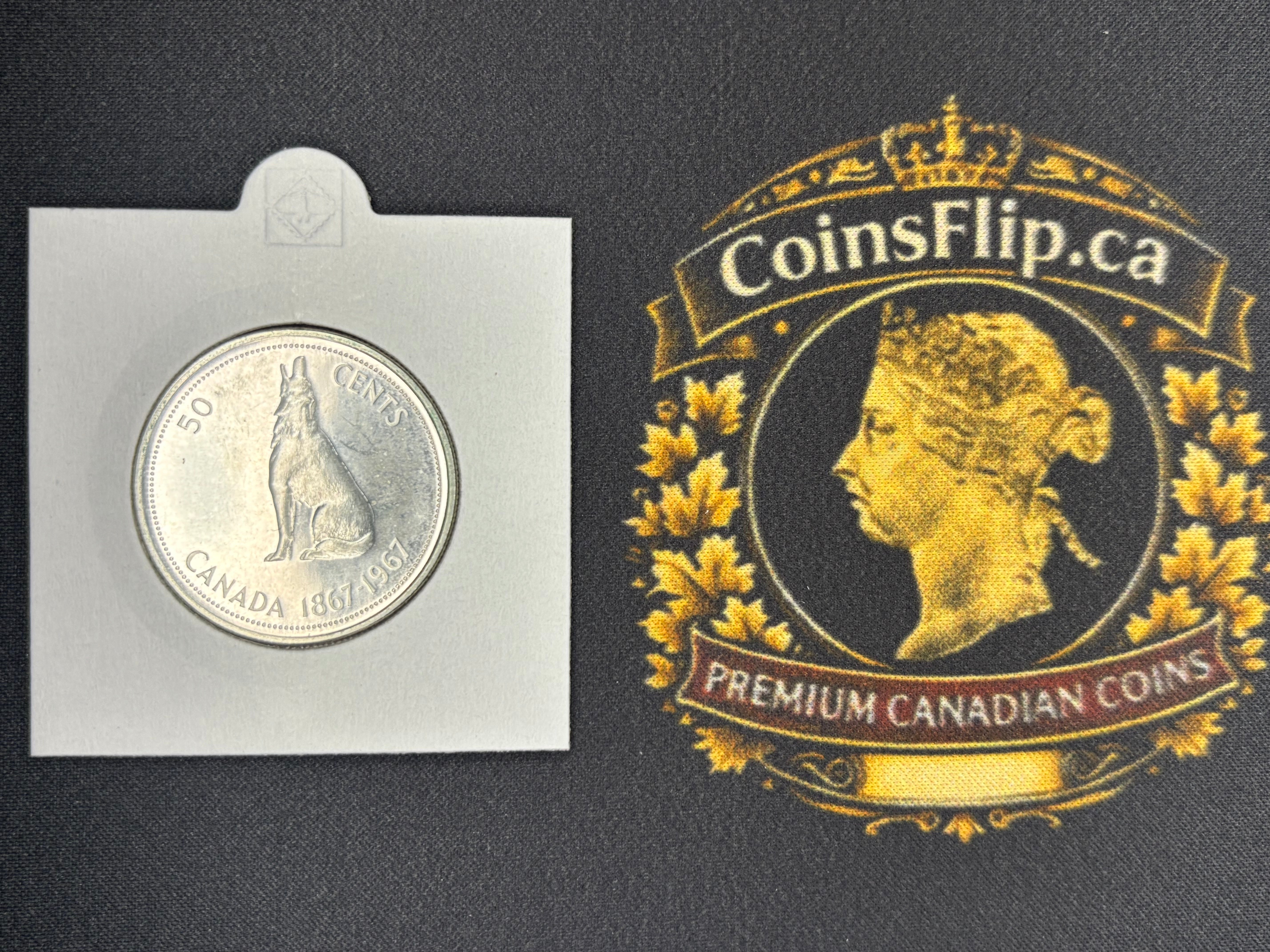 Canada Silver Coin - 50 cents - 1967 UNC