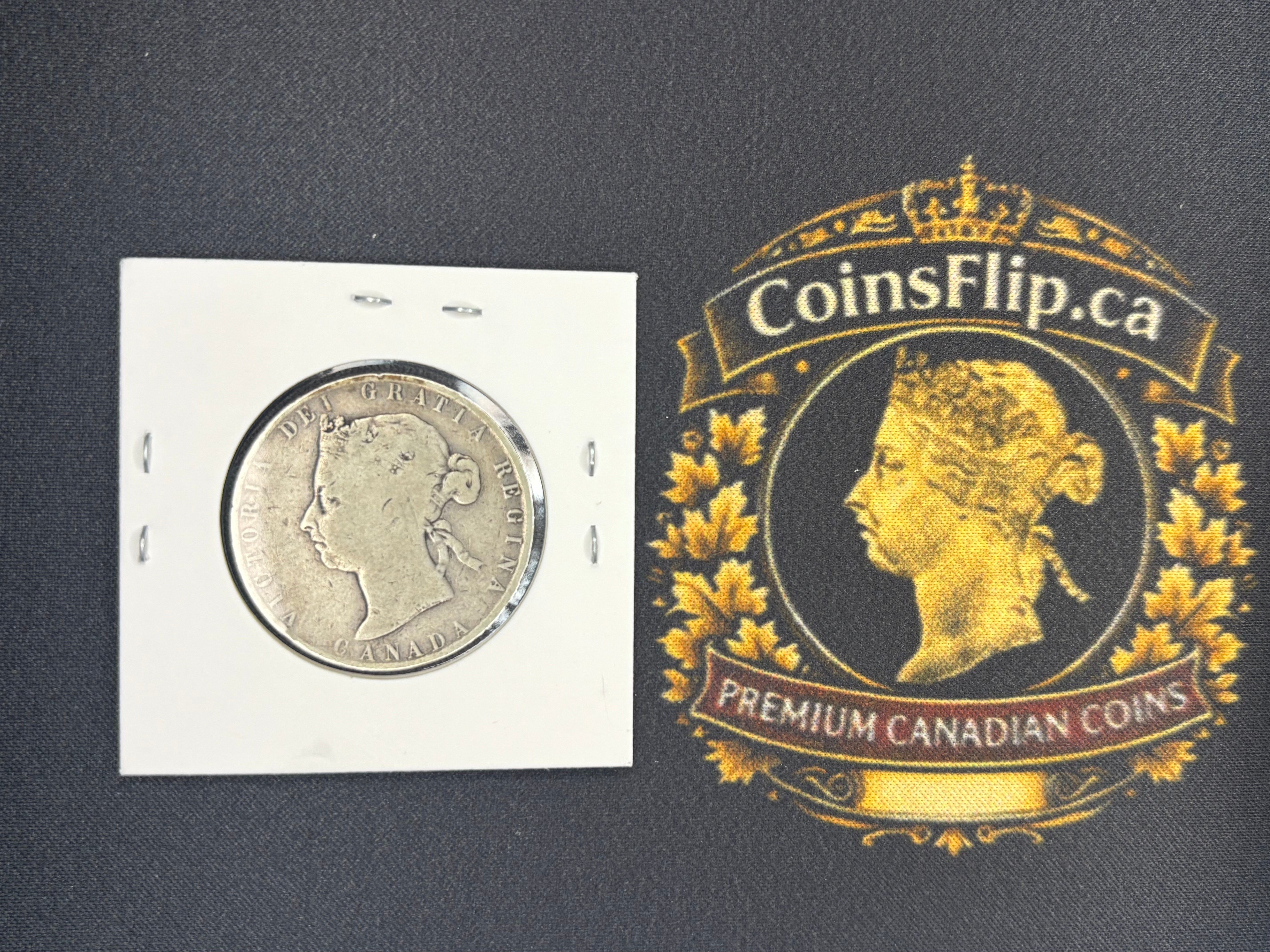 Canada Silver Coin - 50 cents - 1892 Obv 4