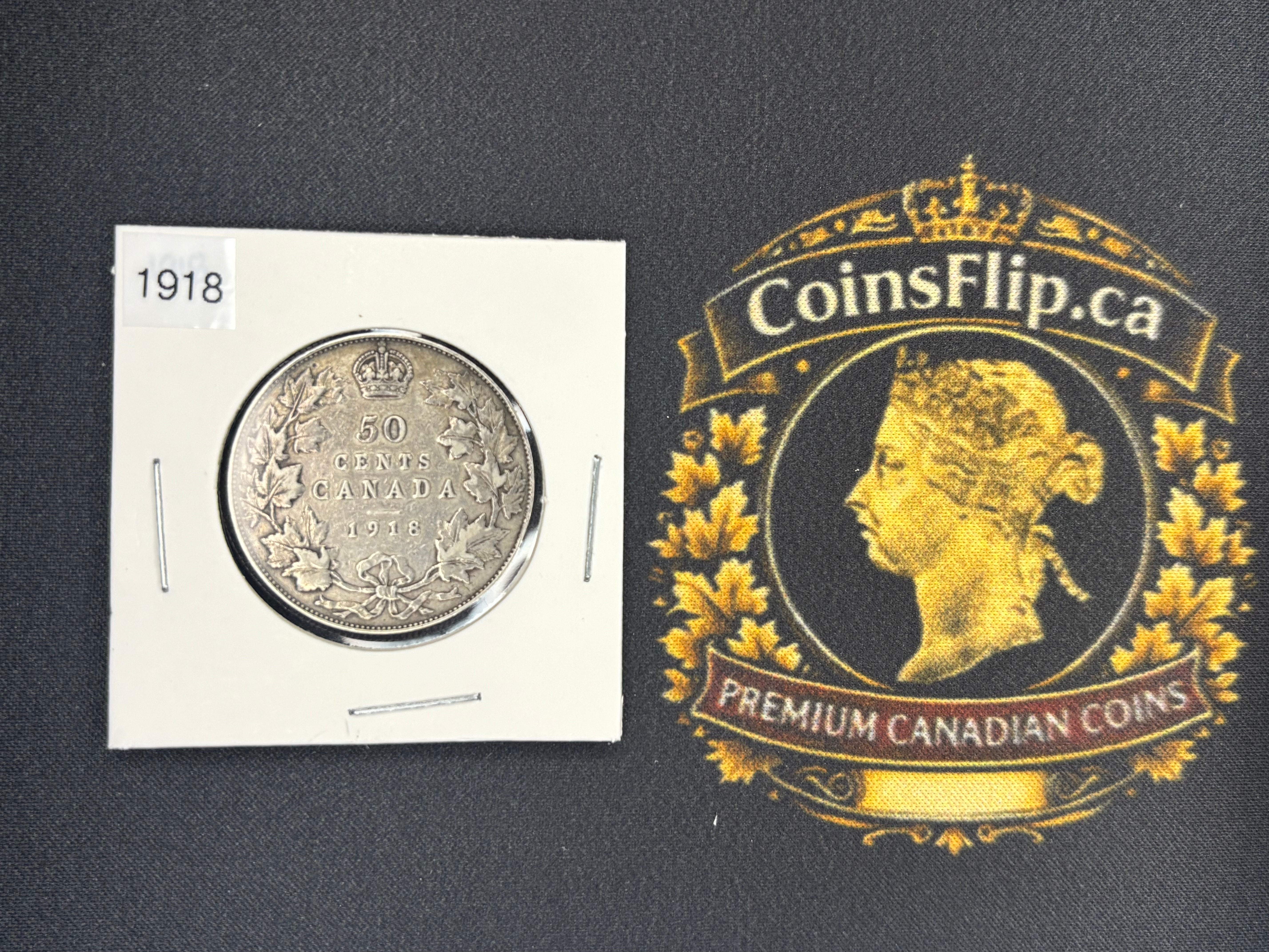 Canada Silver Coin - 50 cents - 1918