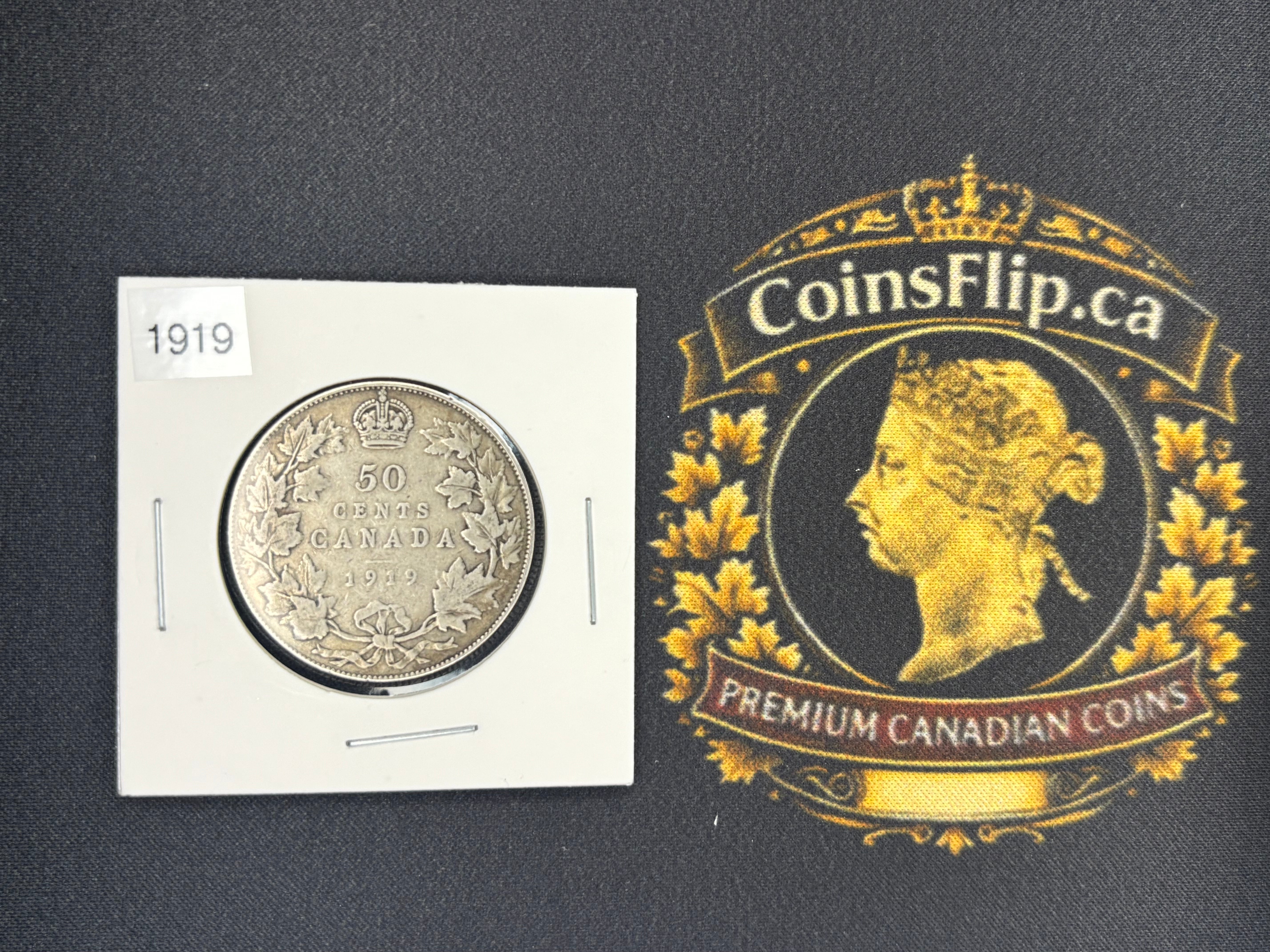 Canada Silver Coin - 50 cents - 1919