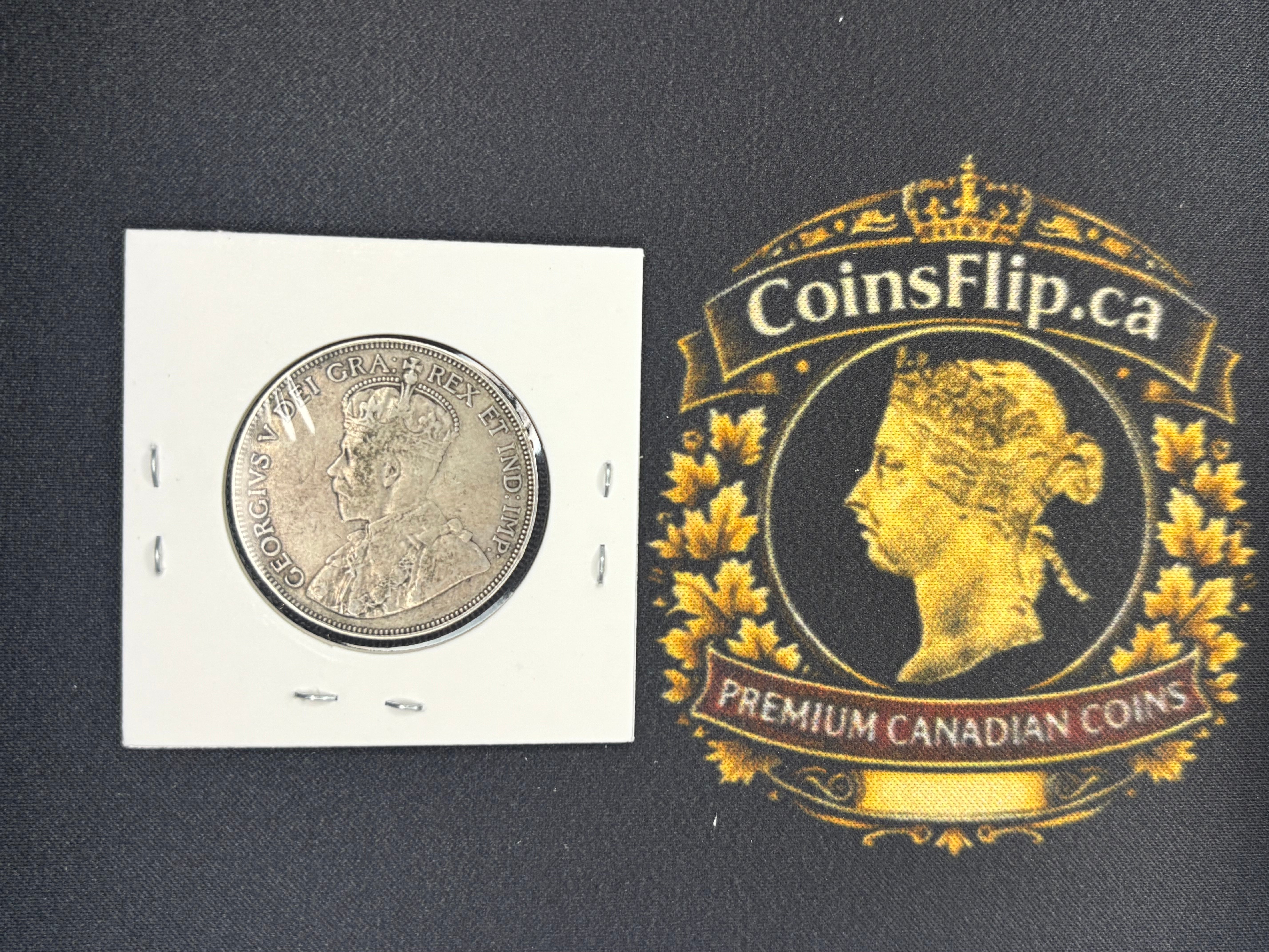 Canada Silver Coin - 50 cents - 1934 Raw VF