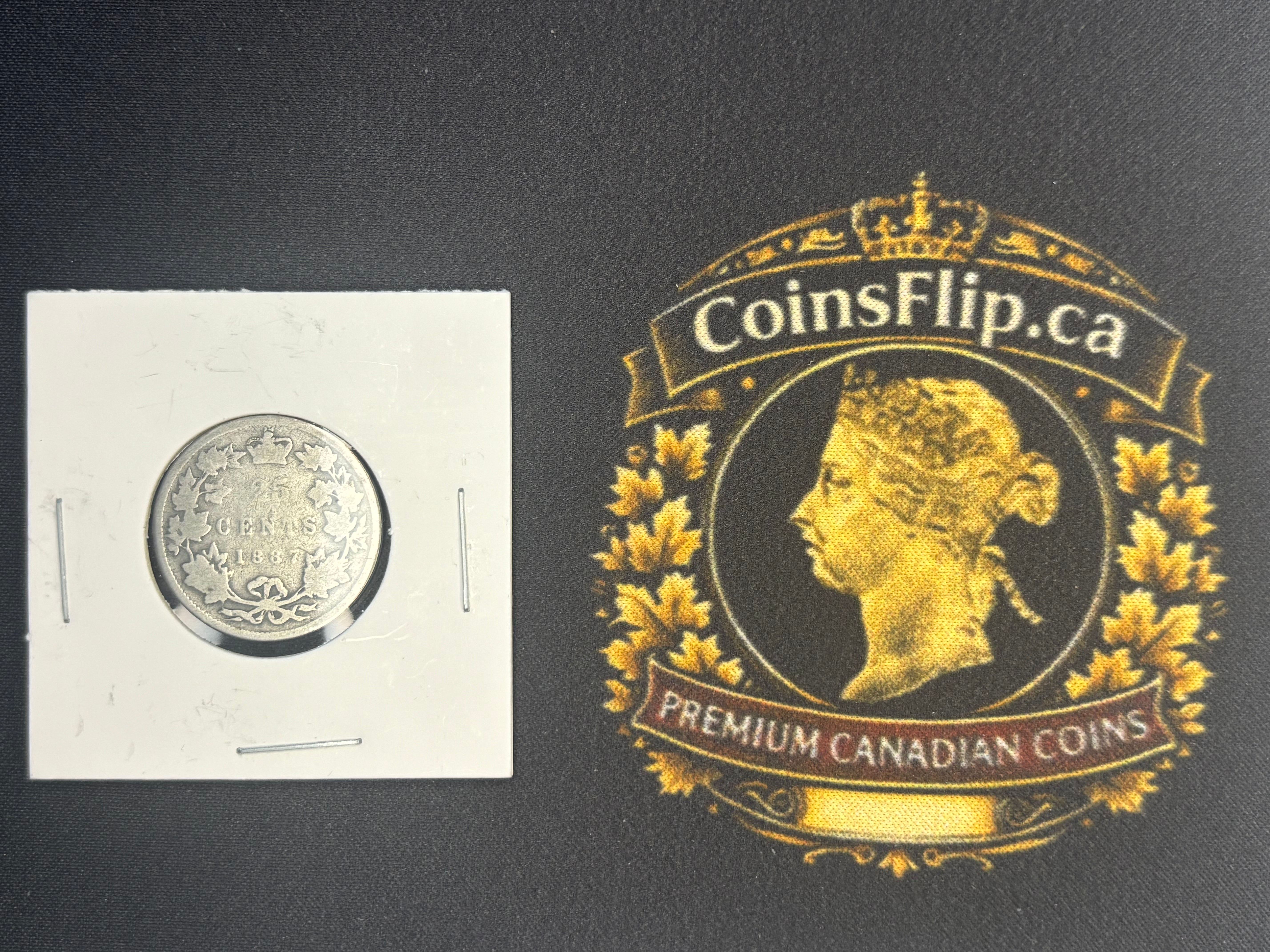 Canadian Silver Coin - 25 cents - 1887